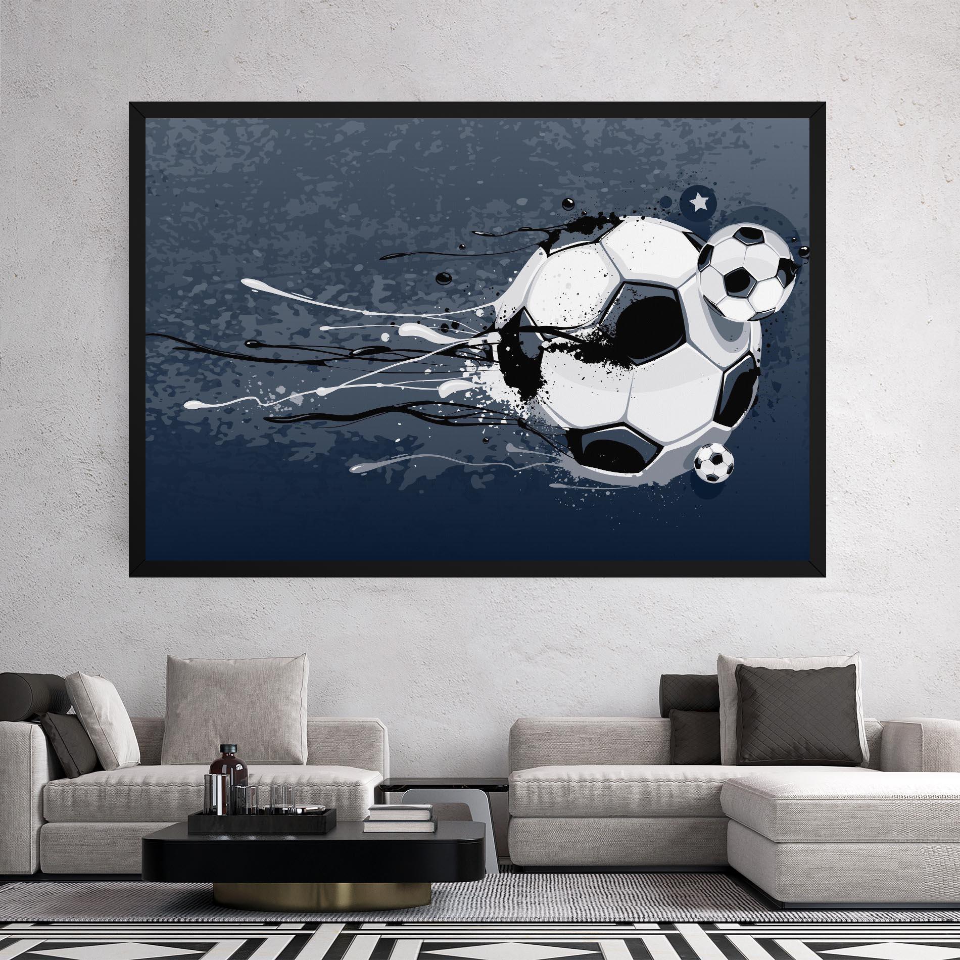 Tablou Canvas Blue Football mockup 2