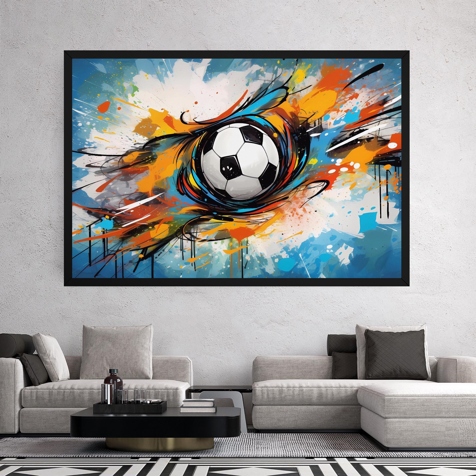 Tablou Canvas Football Flight Graffiti mockup 2