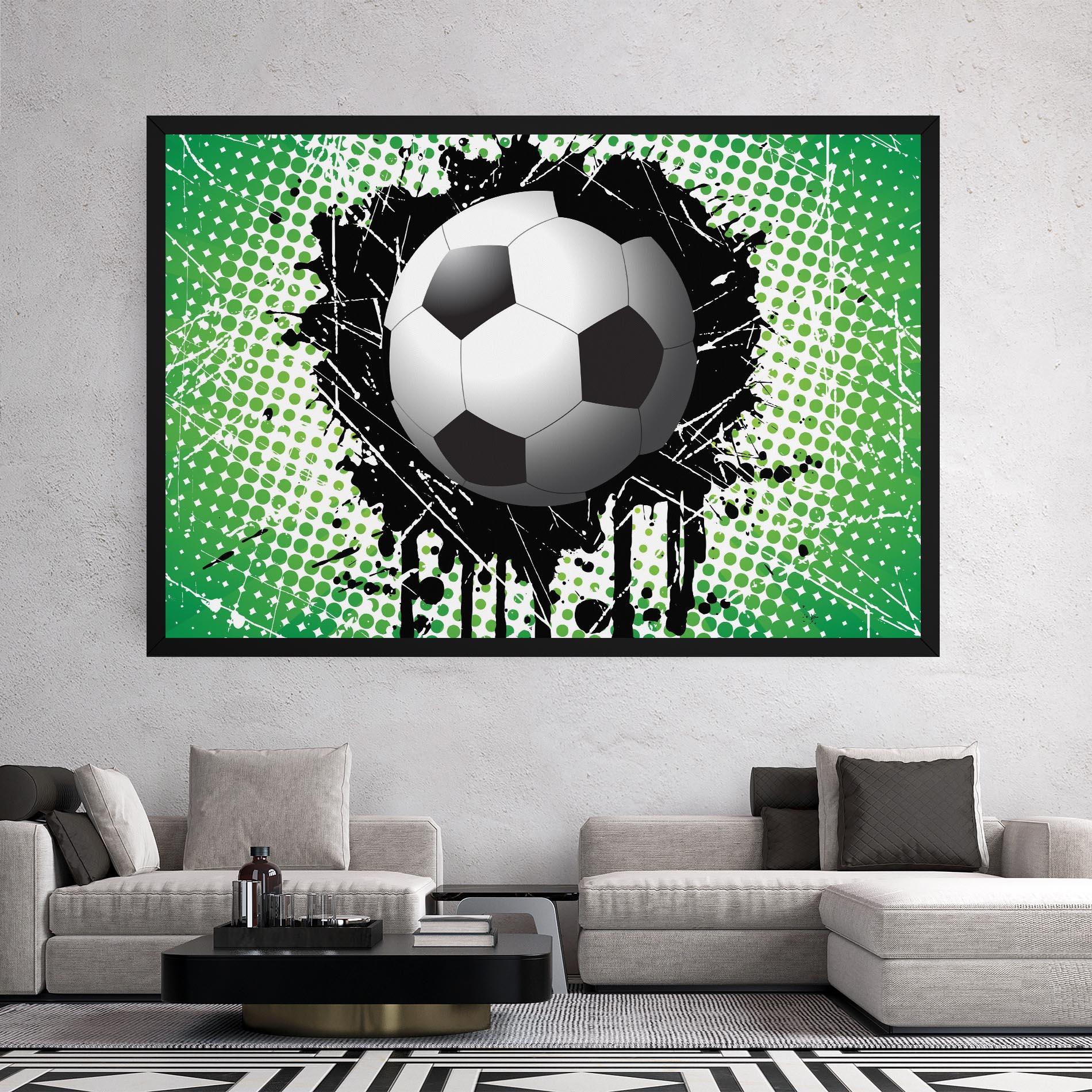 Tablou Canvas Green Black Football mockup 2