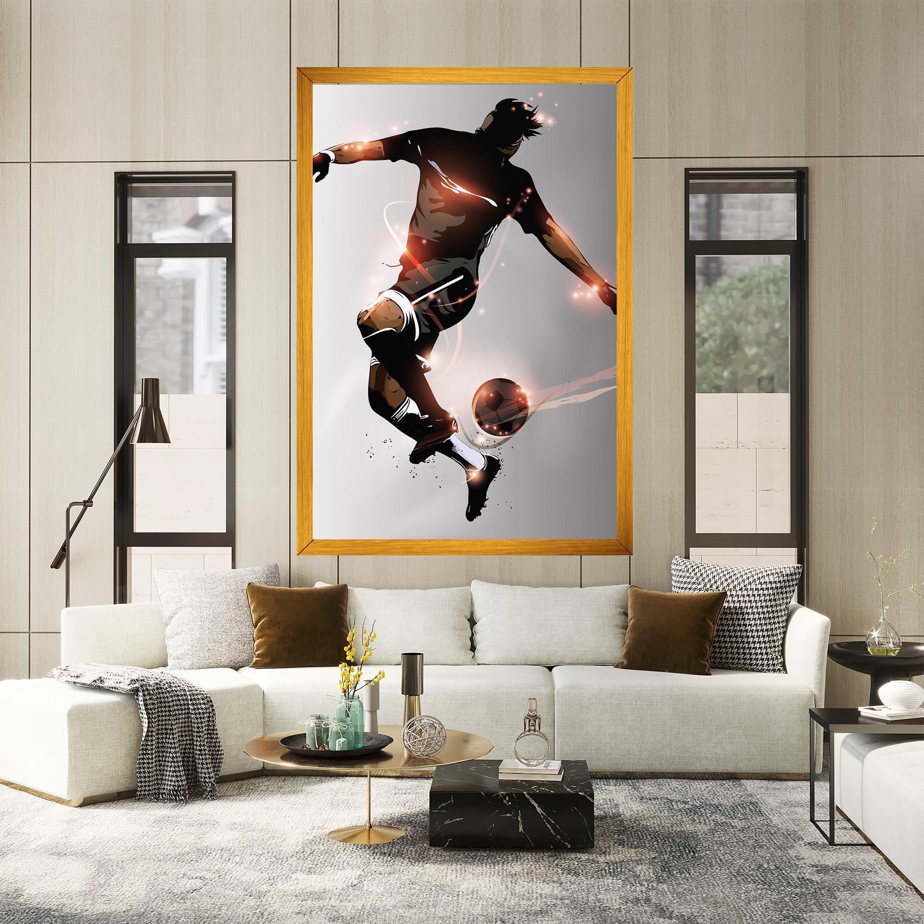 Tablou Canvas Football Jump mockup 2