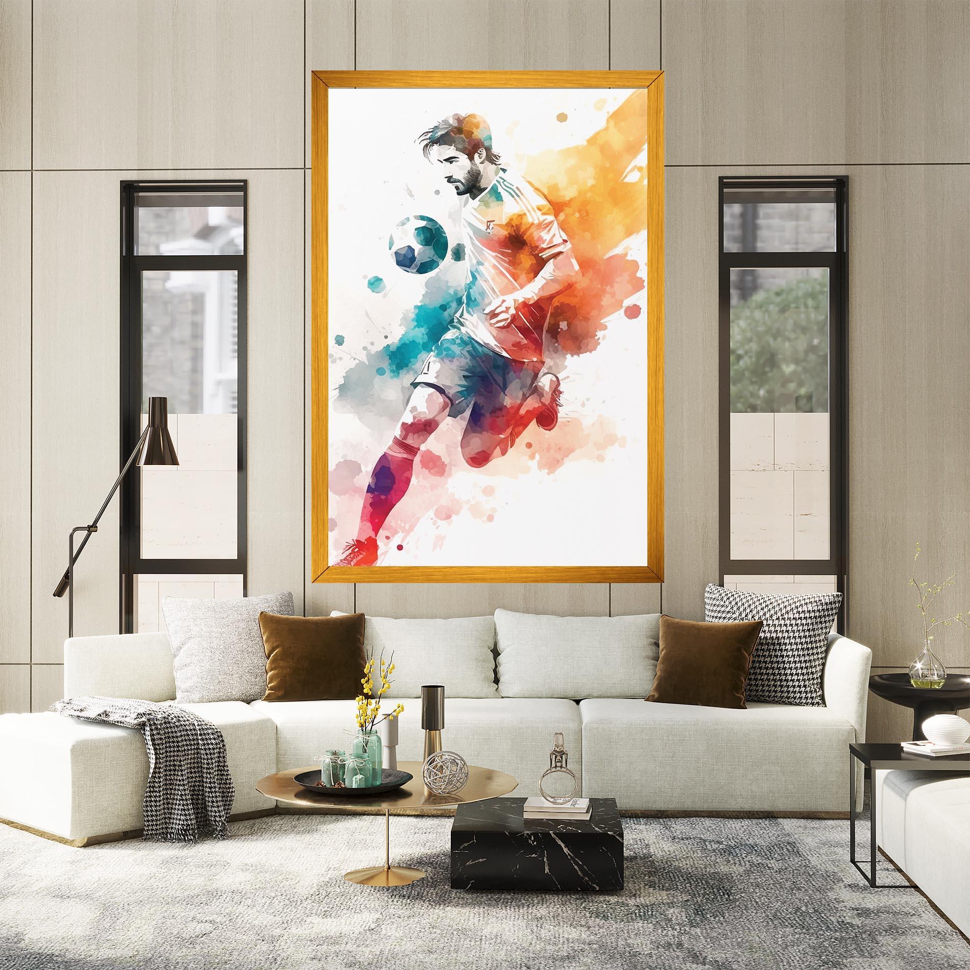 Tablou Canvas Football Watercolor mockup 2