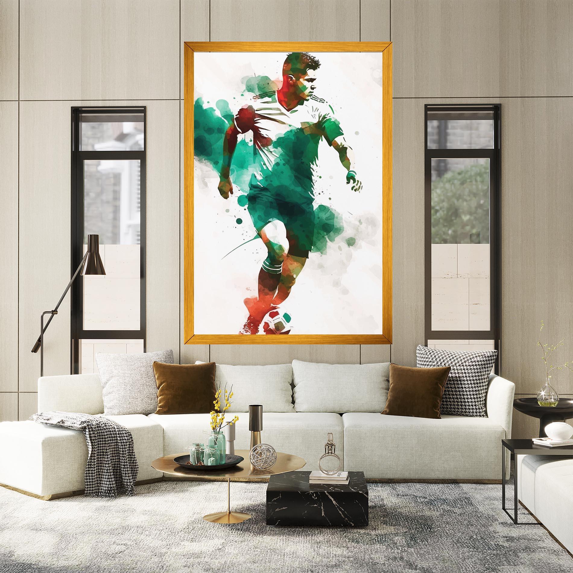 Tablou Canvas Green Football mockup 2