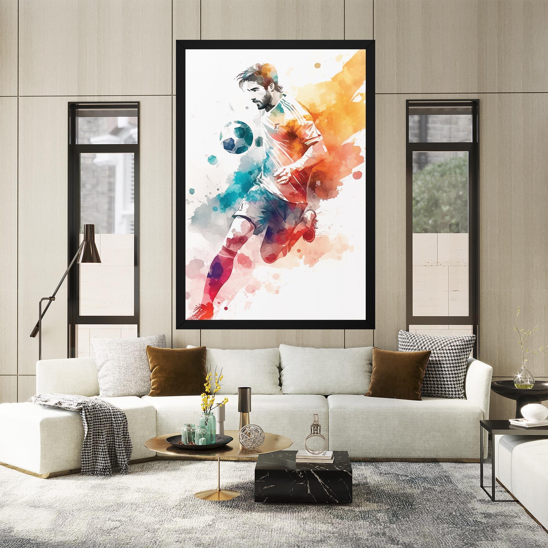 Tablou Canvas Football Watercolor mockup 2