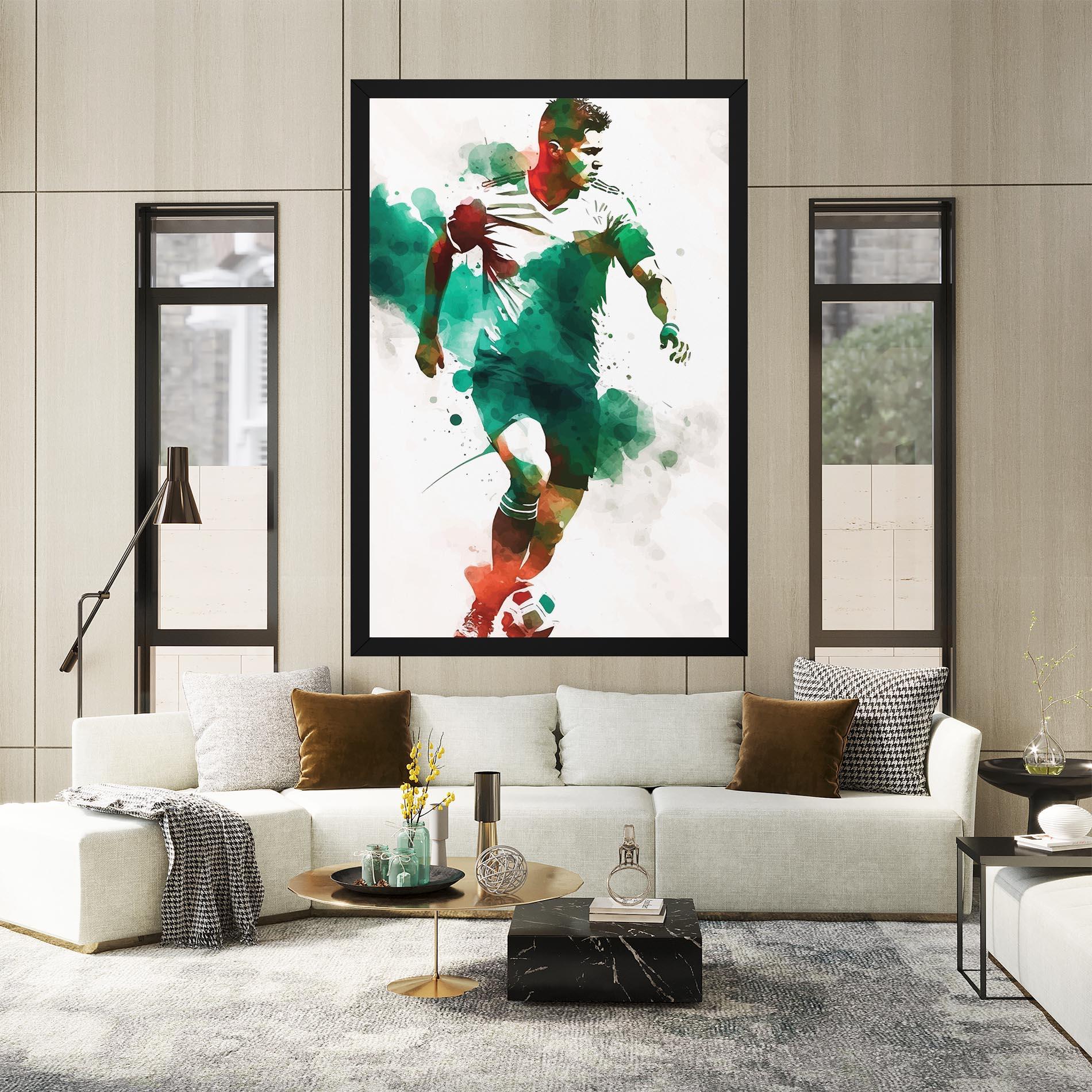 Tablou Canvas Green Football mockup 2