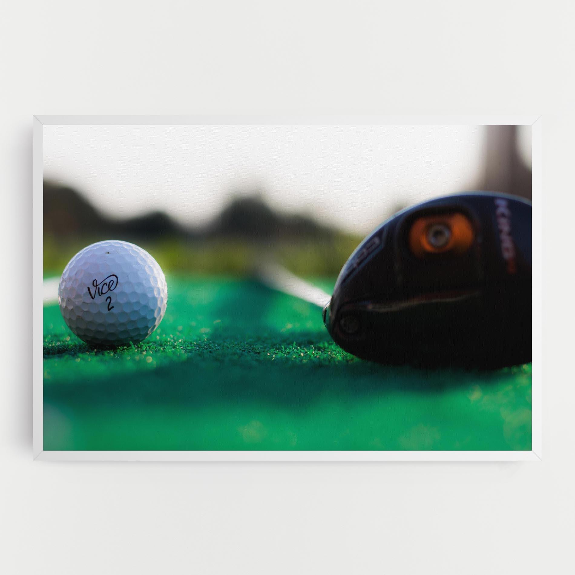 Tablou Canvas Green Grass Golf Ball mockup 0
