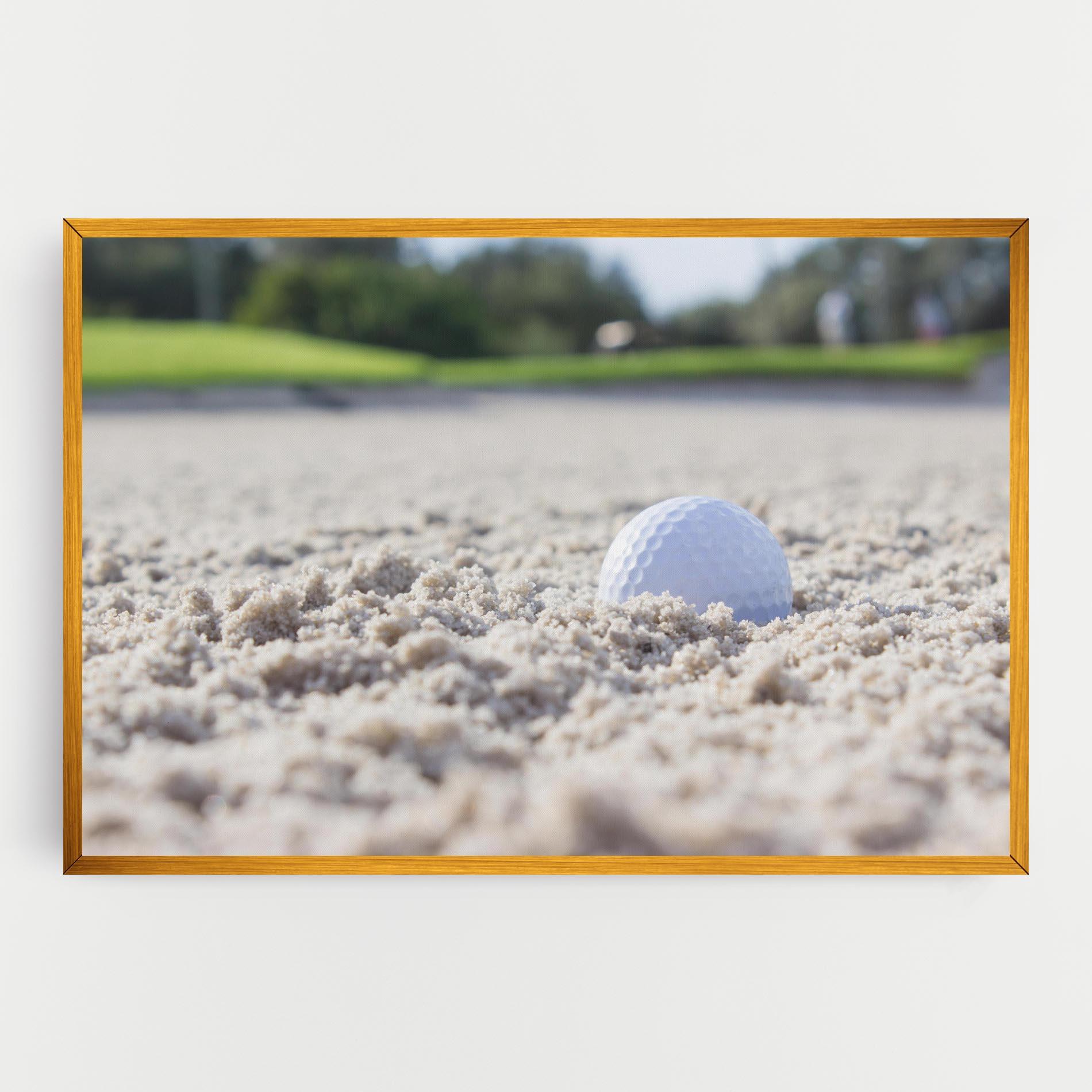 Tablou Canvas Golf Ball In Sand mockup 0