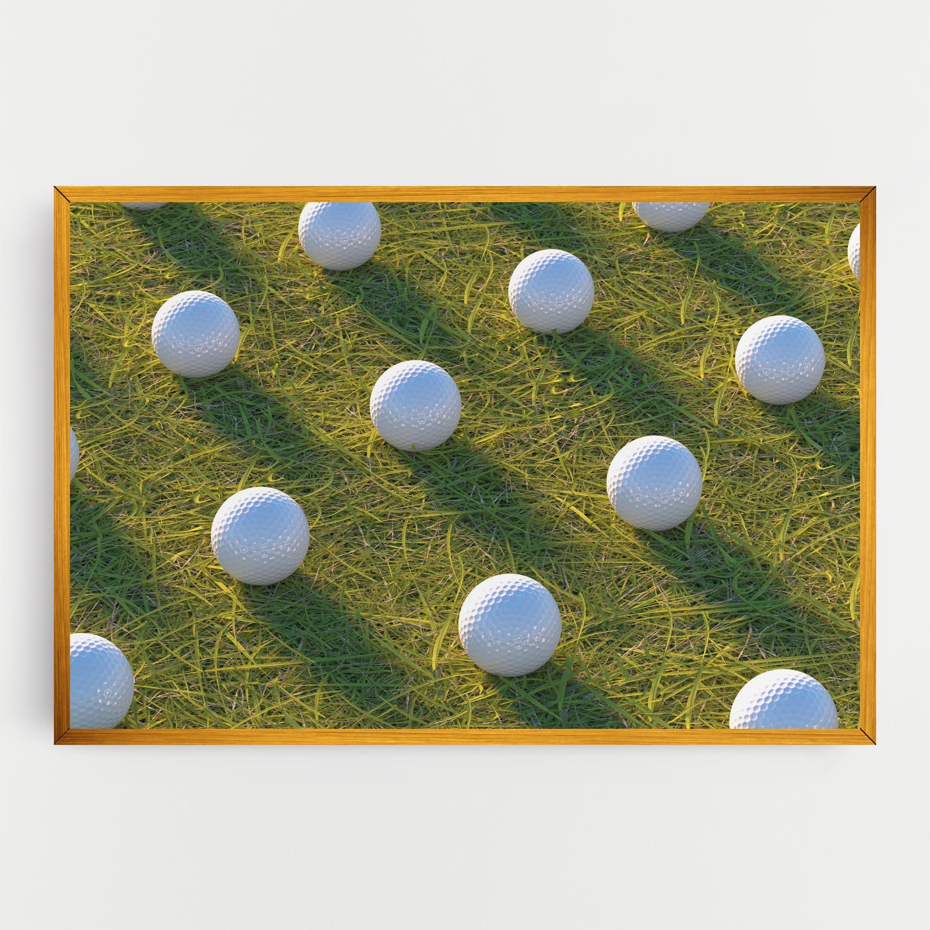Tablou Canvas Golf Ball On Grass mockup 0