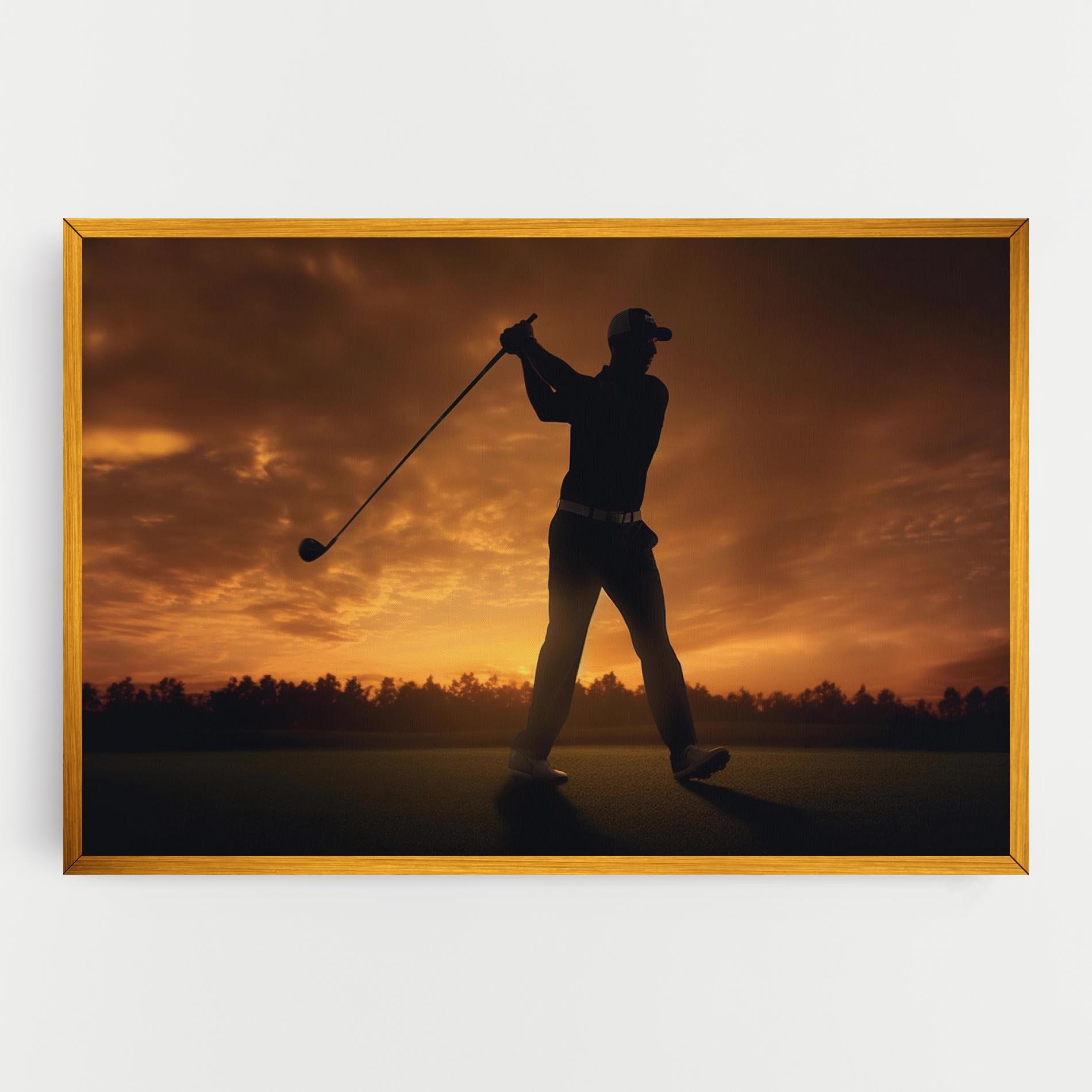 Tablou Canvas Golf Course Sunset mockup 0