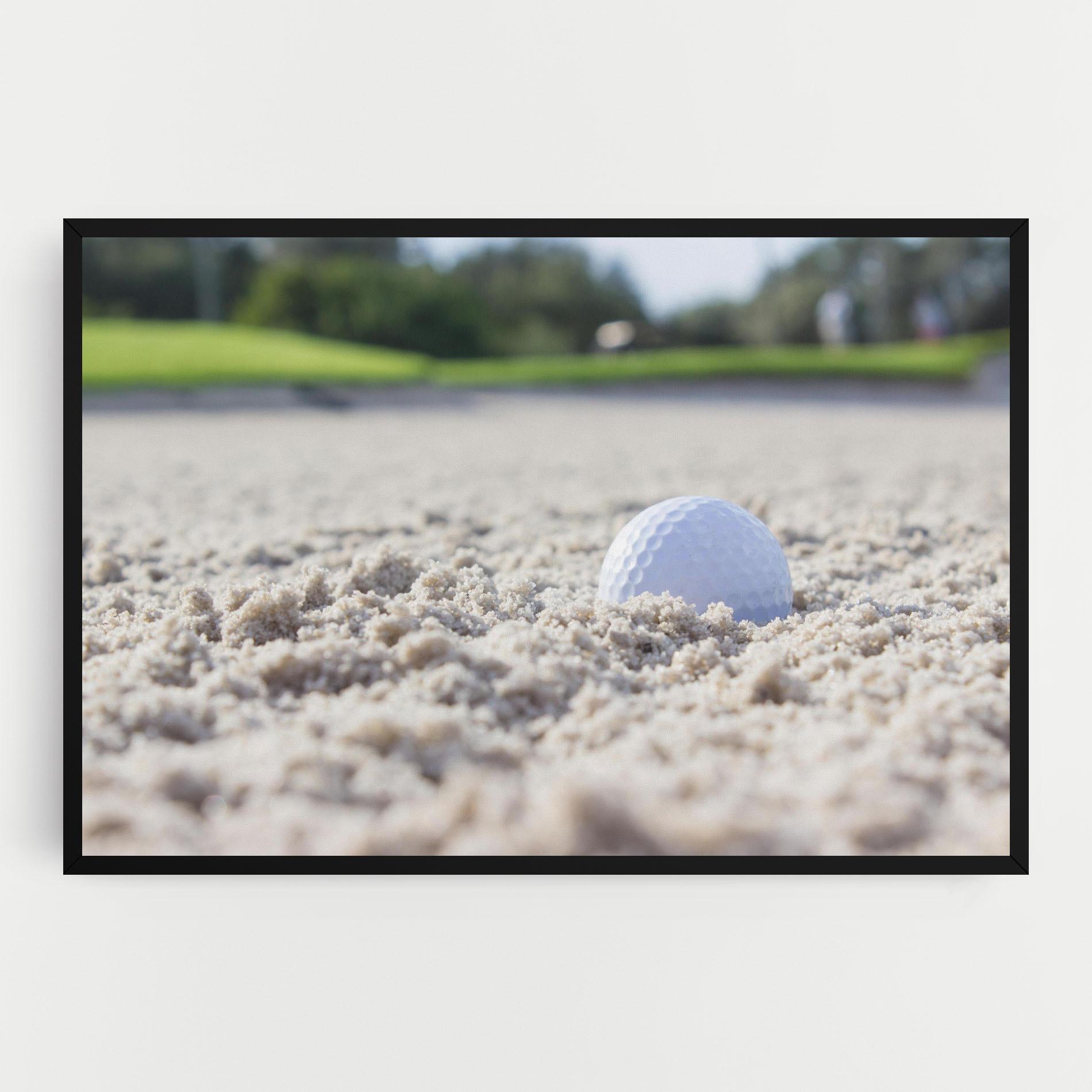 Tablou Canvas Golf Ball In Sand mockup 0