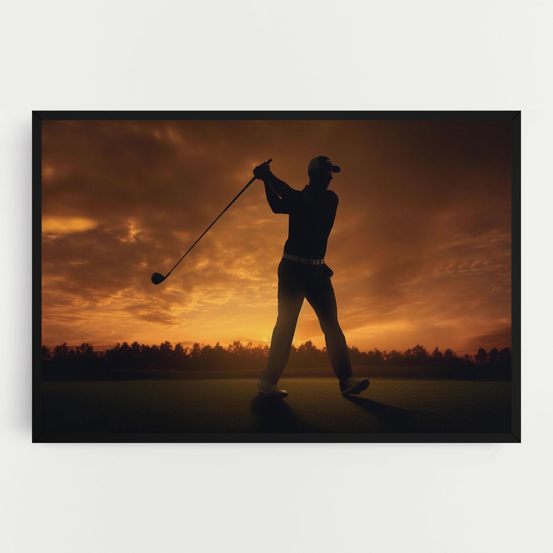 Tablou Canvas Golf Course Sunset mockup 0