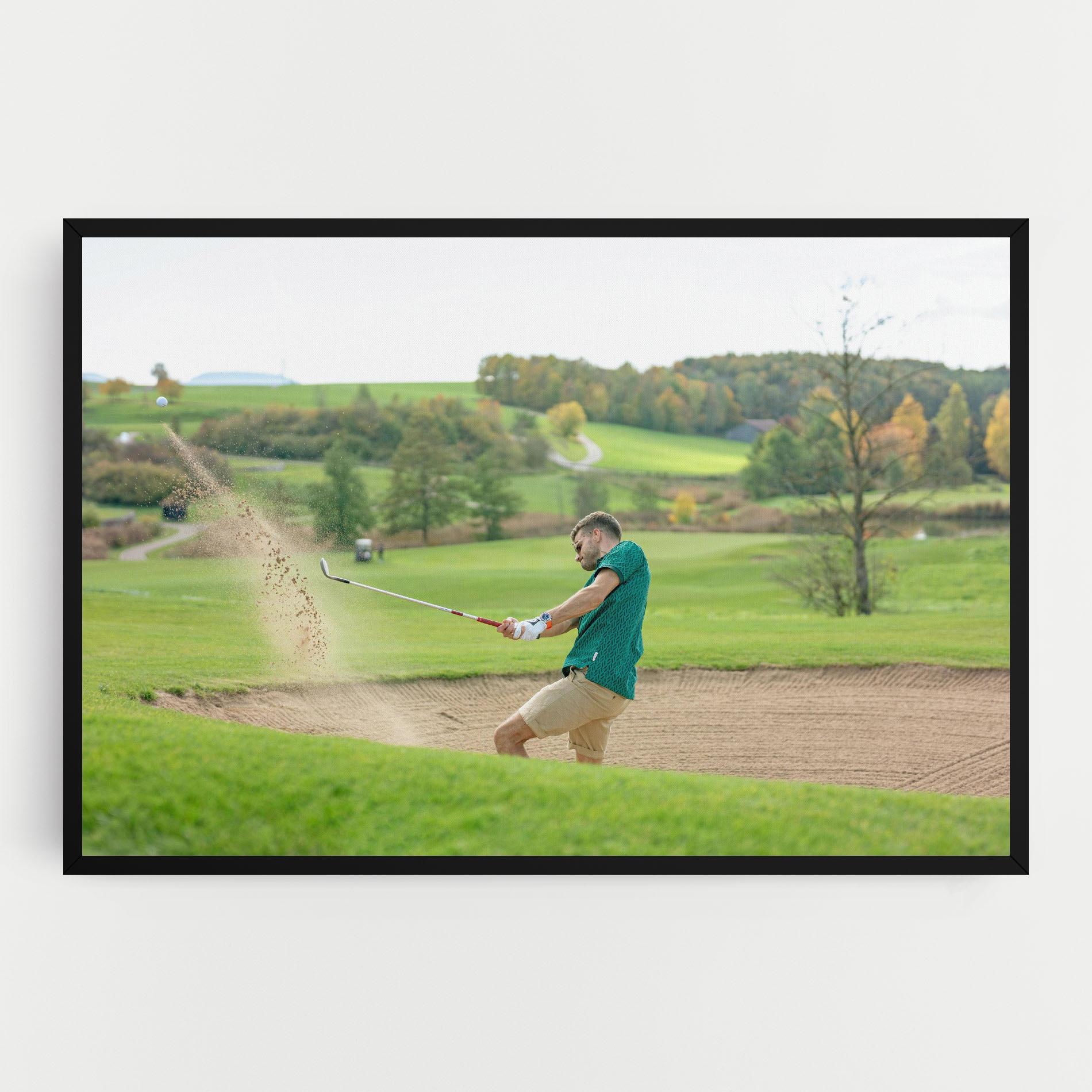 Tablou Canvas Green Tshirt Golf Player mockup 0