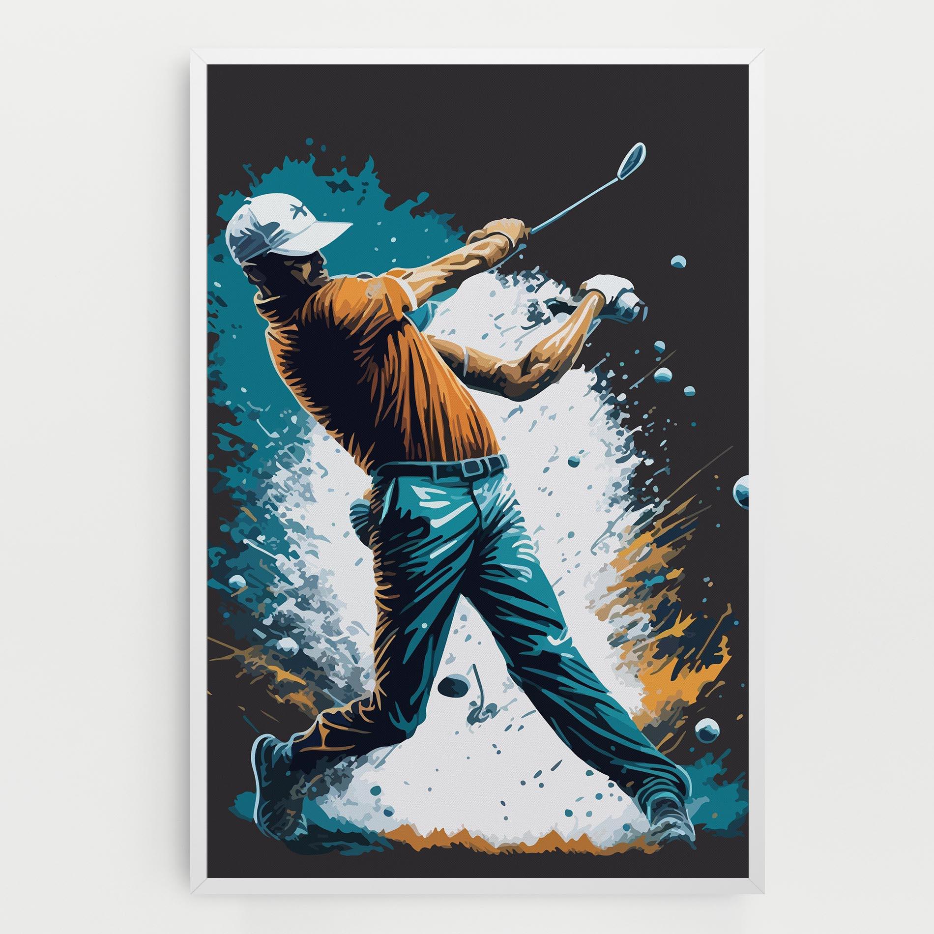 Tablou Canvas Golf On Grey mockup 0