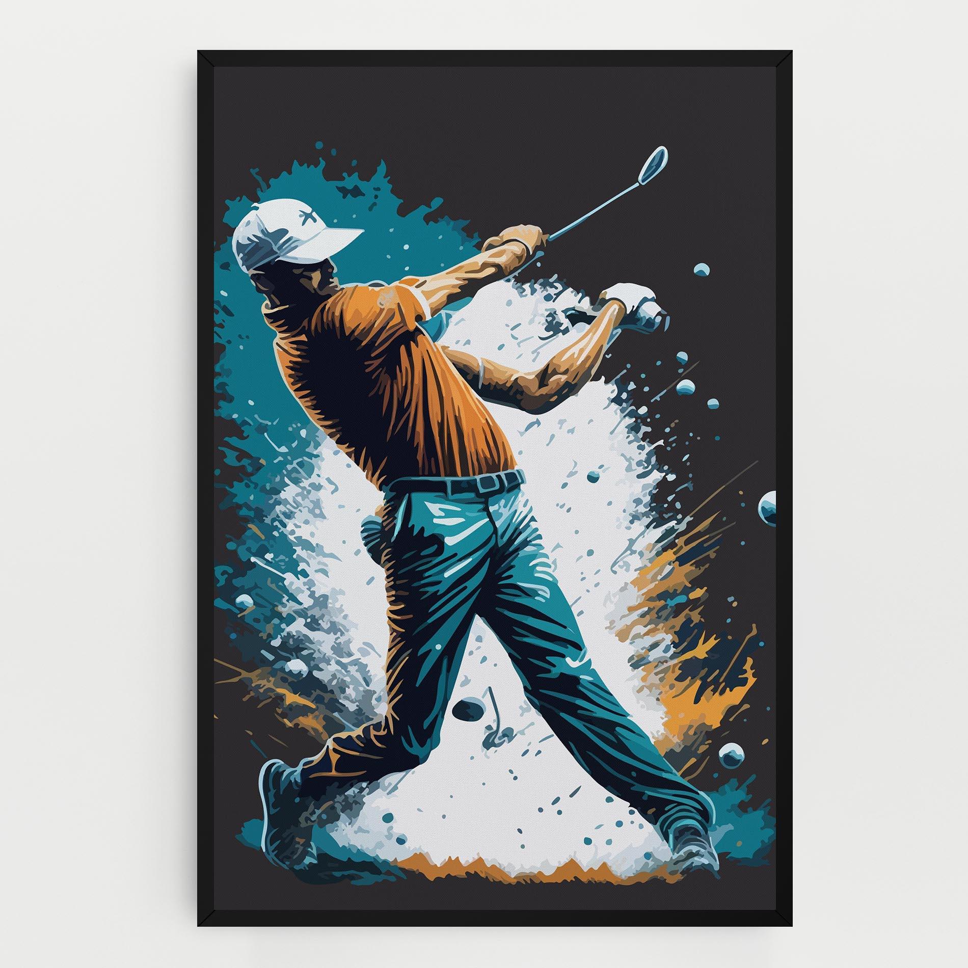 Tablou Canvas Golf On Grey mockup 0