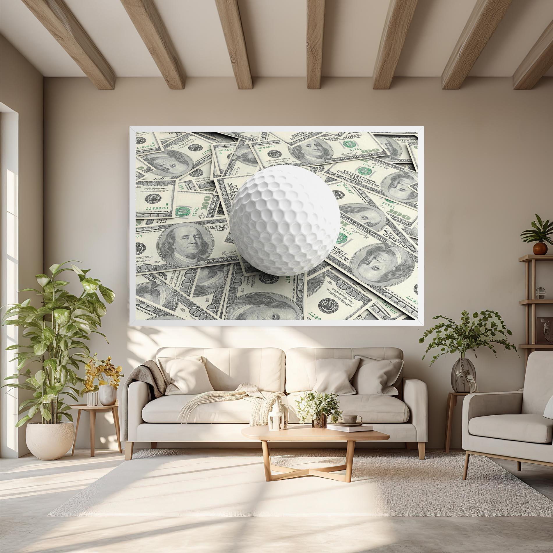 Tablou Canvas 3d Golf Ball mockup 6