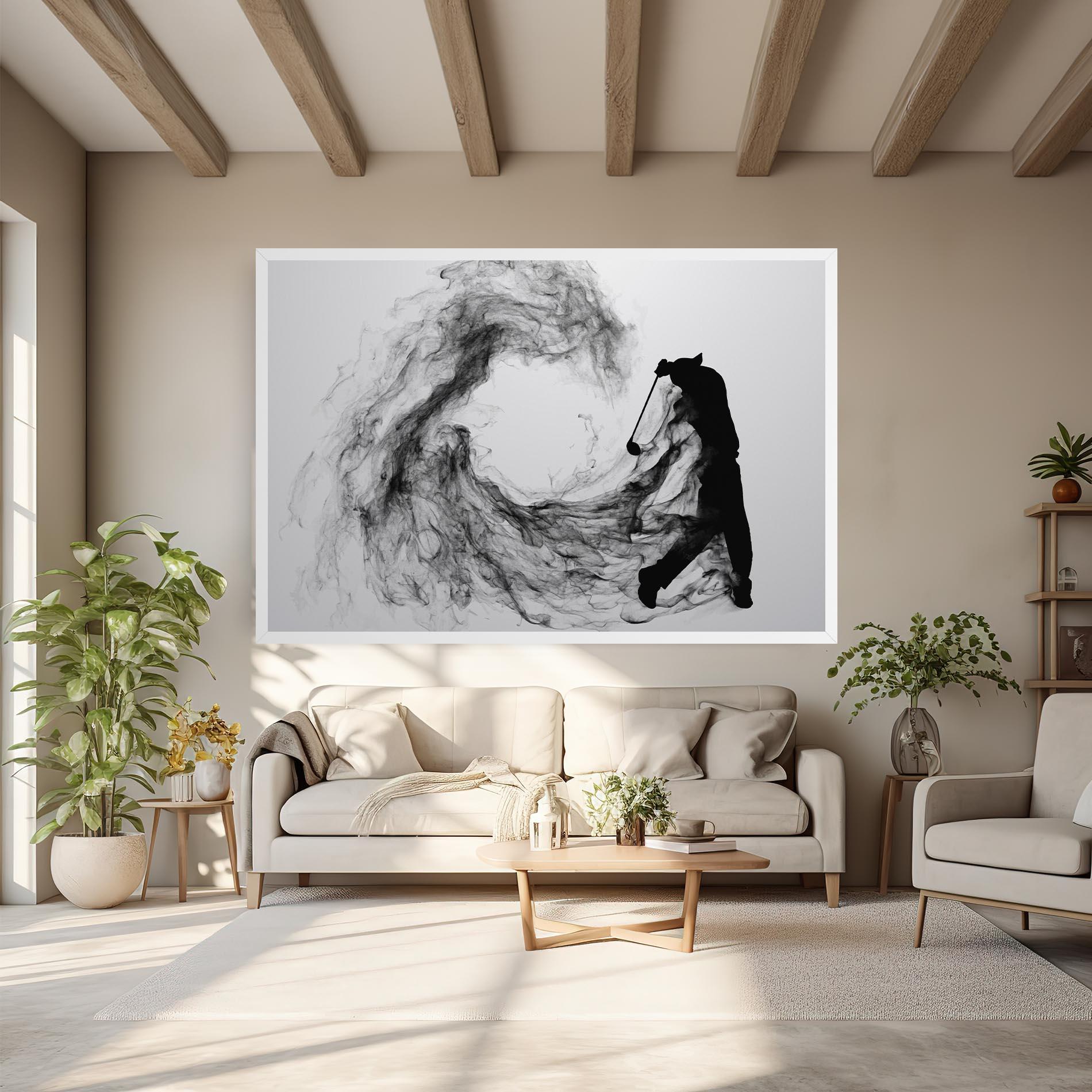 Tablou Canvas Black Smoke Golf mockup 6