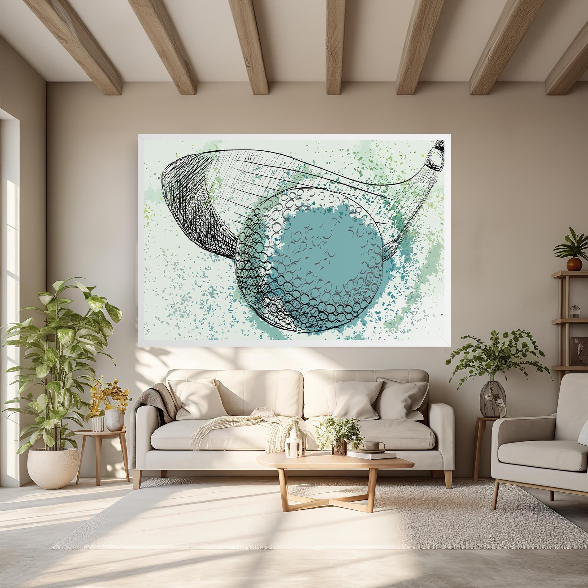 Tablou Canvas Blue Golf mockup 6