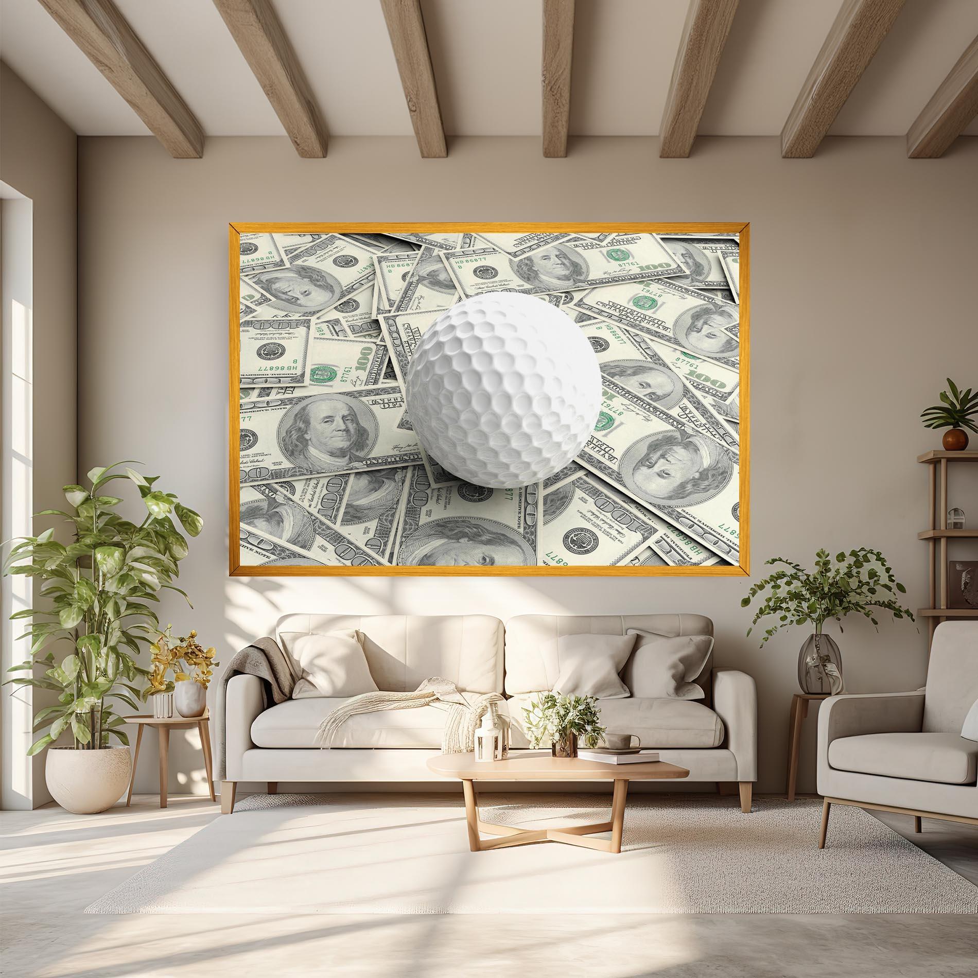 Tablou Canvas 3d Golf Ball mockup 6