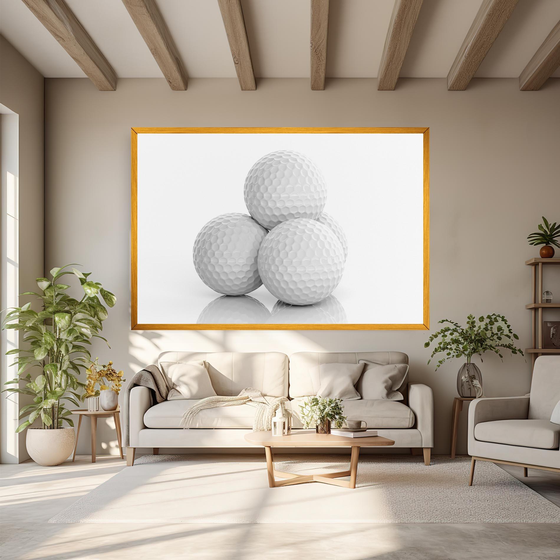 Tablou Canvas 3d Golf Balls mockup 6