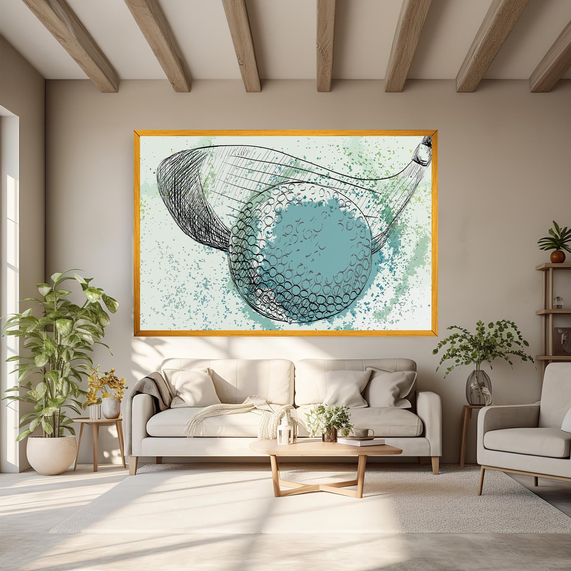 Tablou Canvas Blue Golf mockup 6