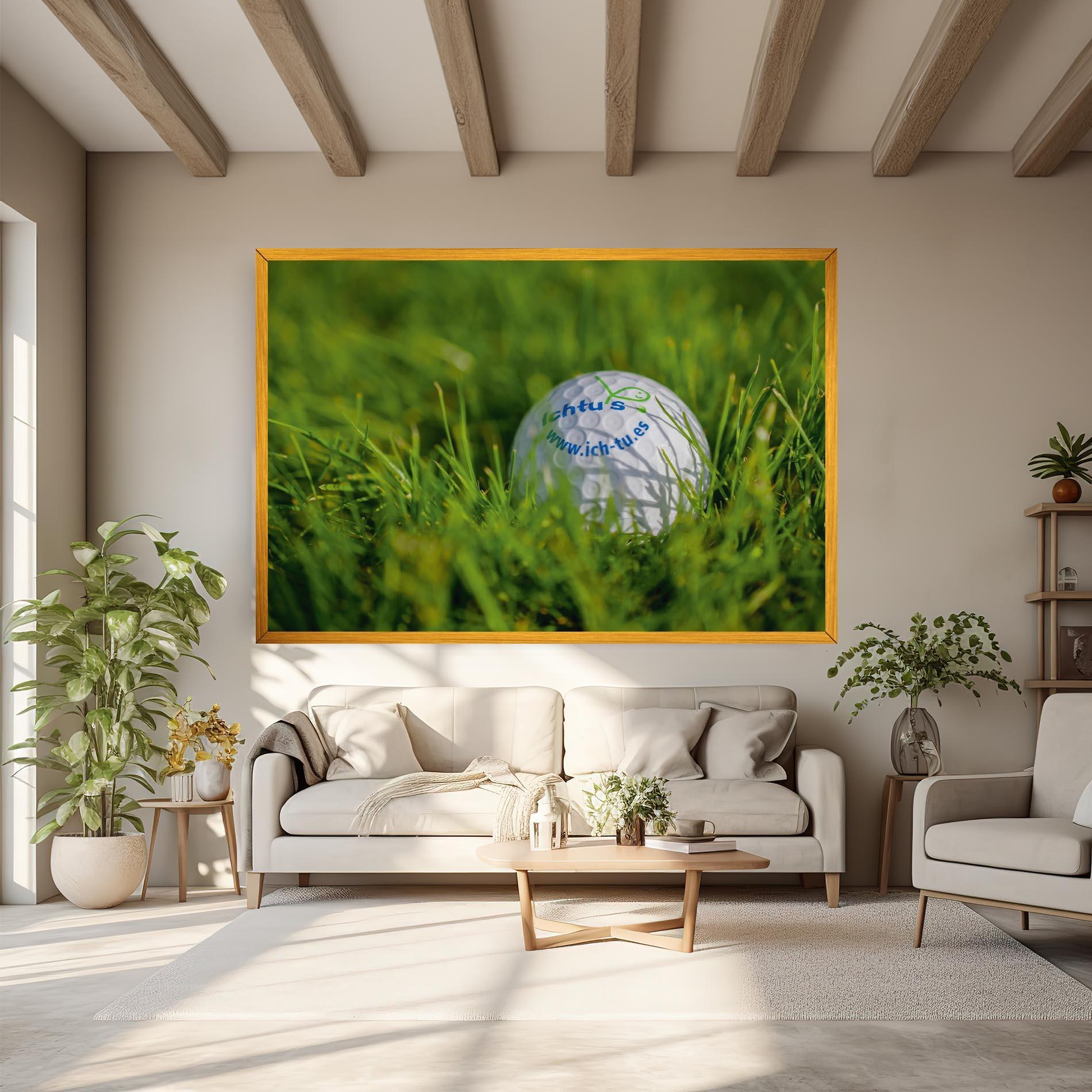 Tablou Canvas Golf Ball In Grass mockup 6