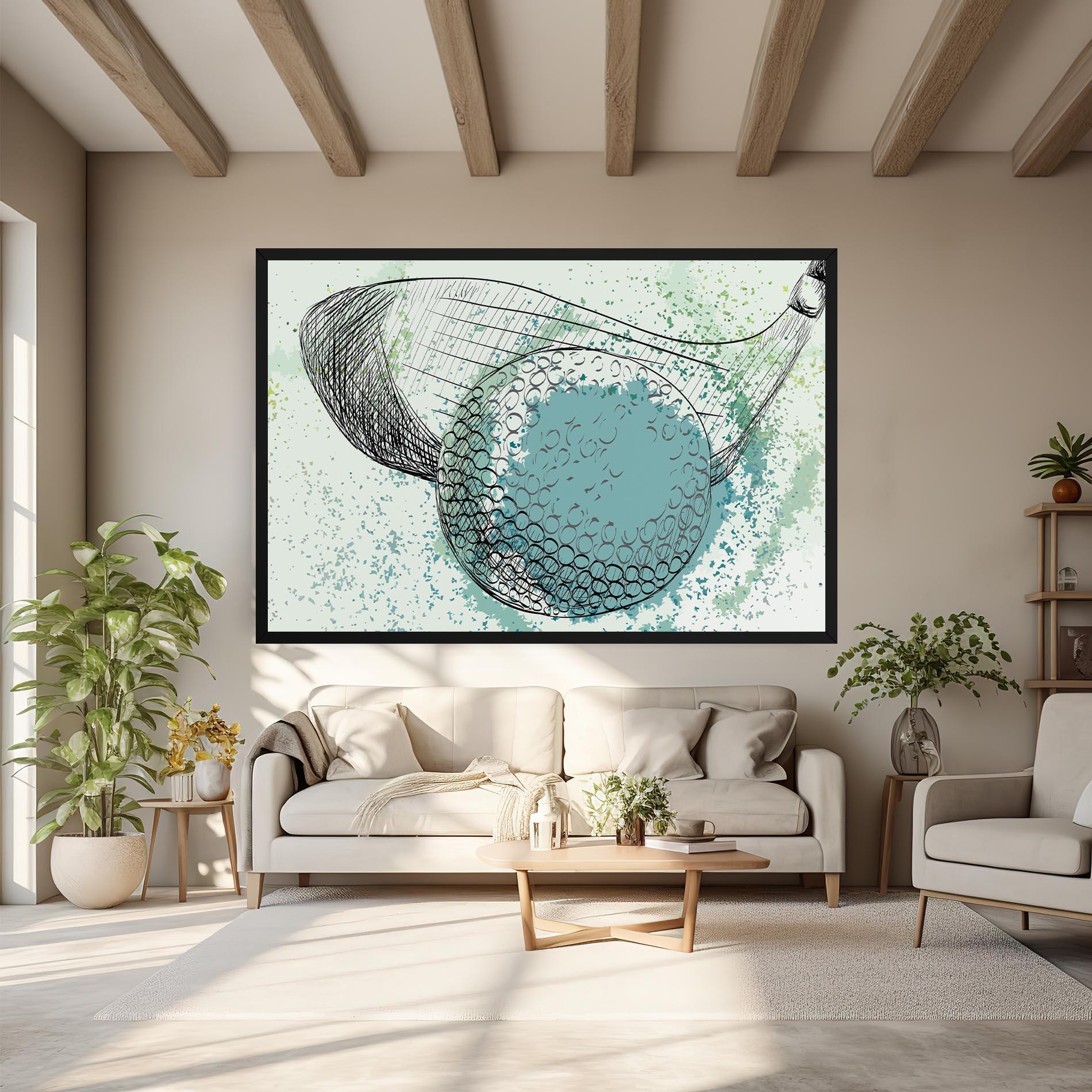 Tablou Canvas Blue Golf mockup 6