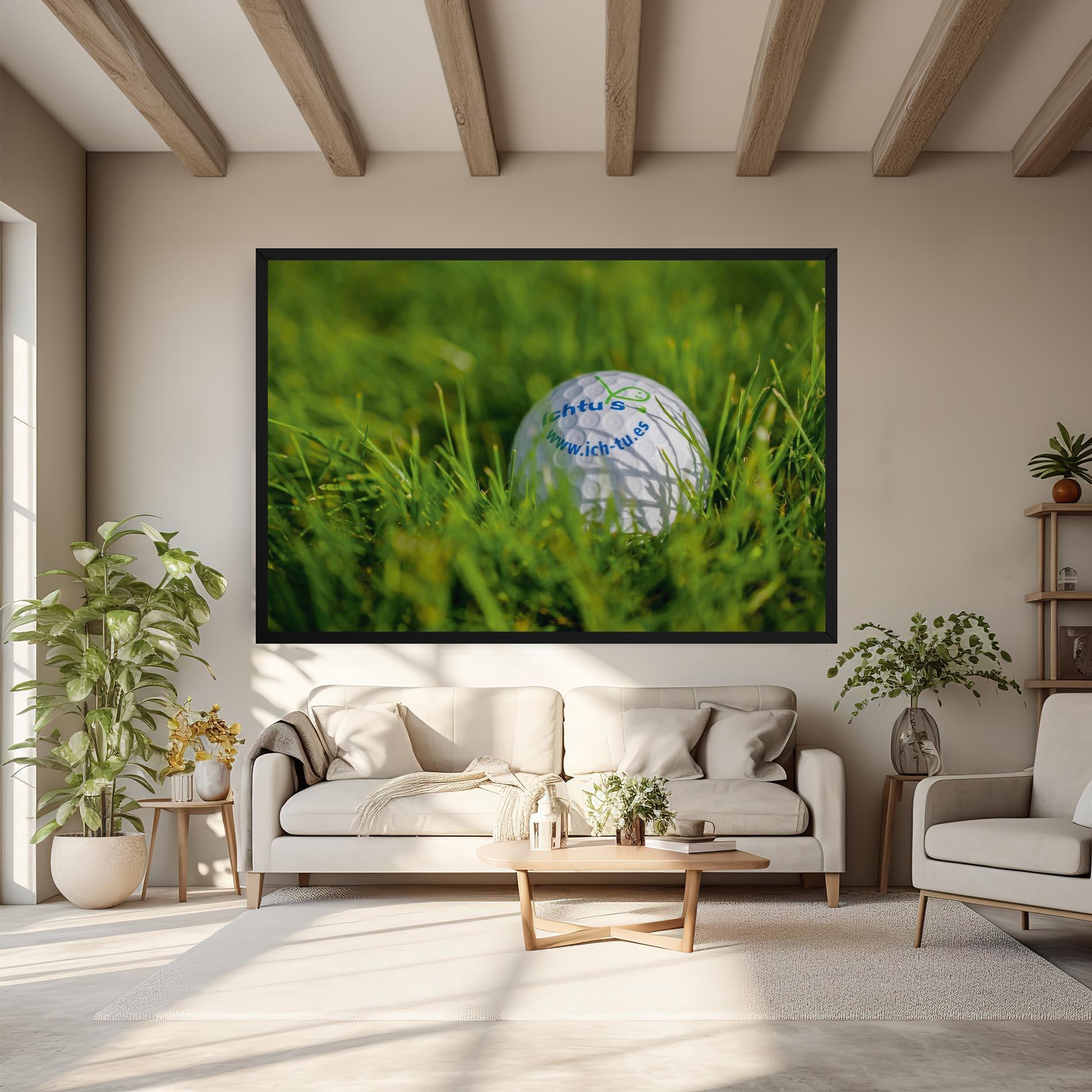 Tablou Canvas Golf Ball In Grass mockup 6