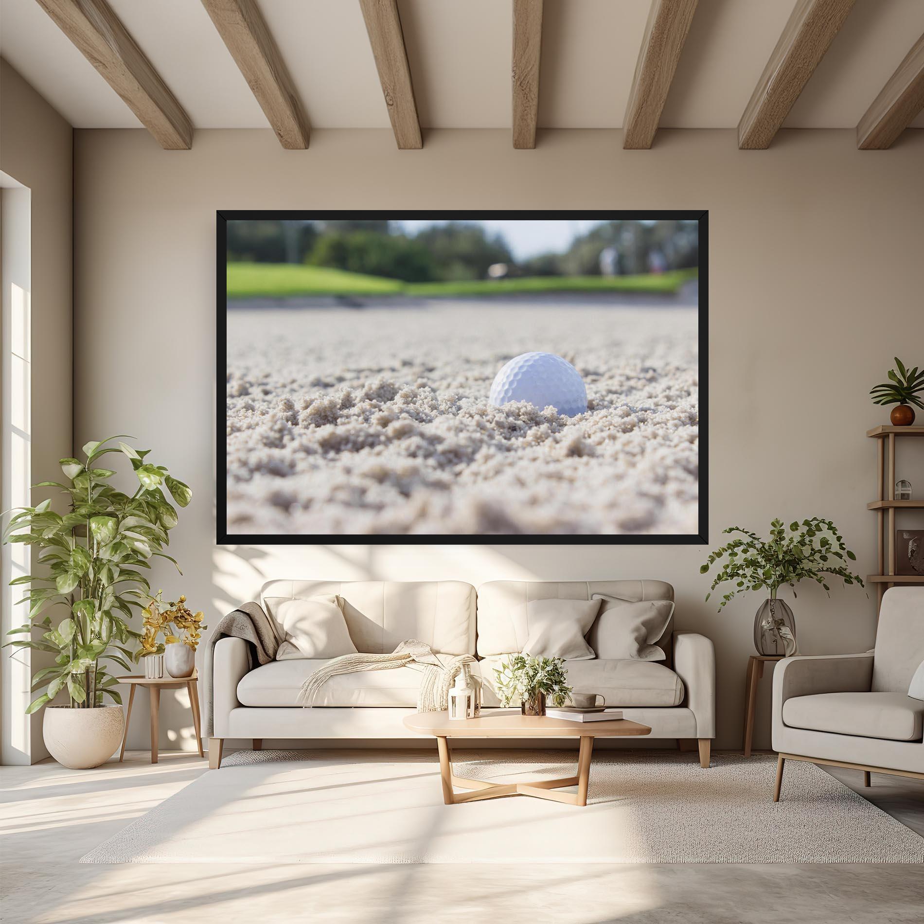 Tablou Canvas Golf Ball In Sand mockup 6