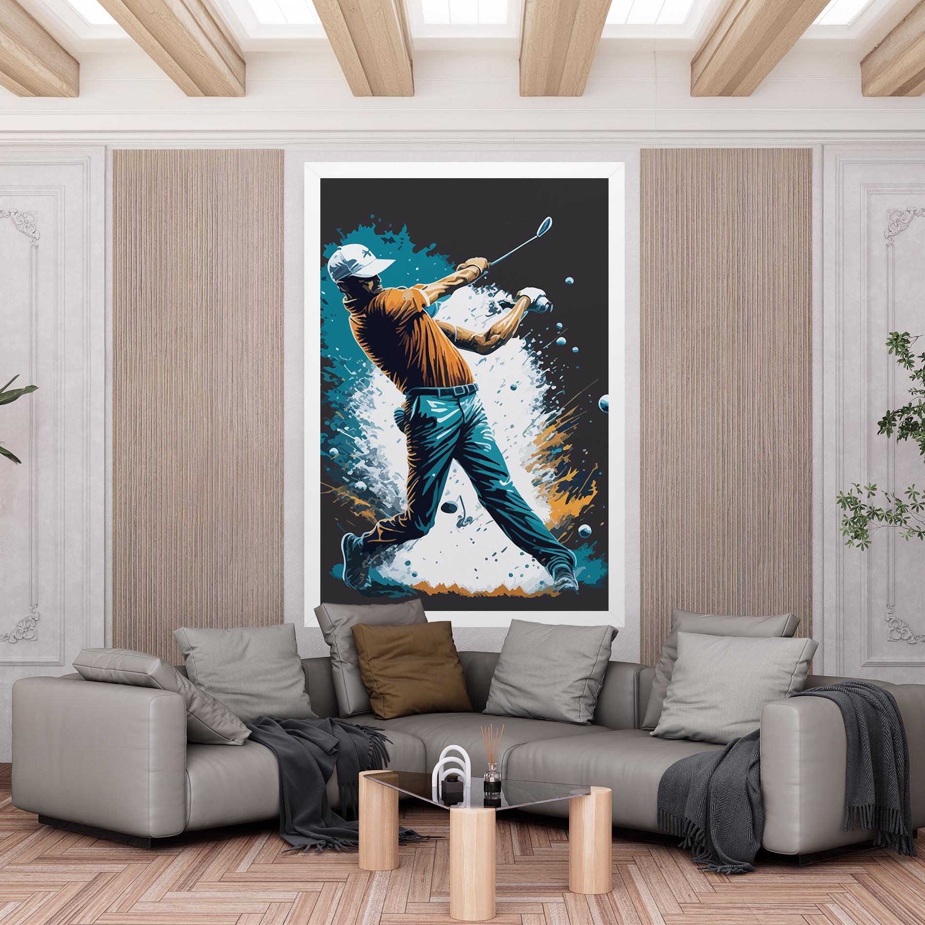 Tablou Canvas Golf On Grey mockup 6