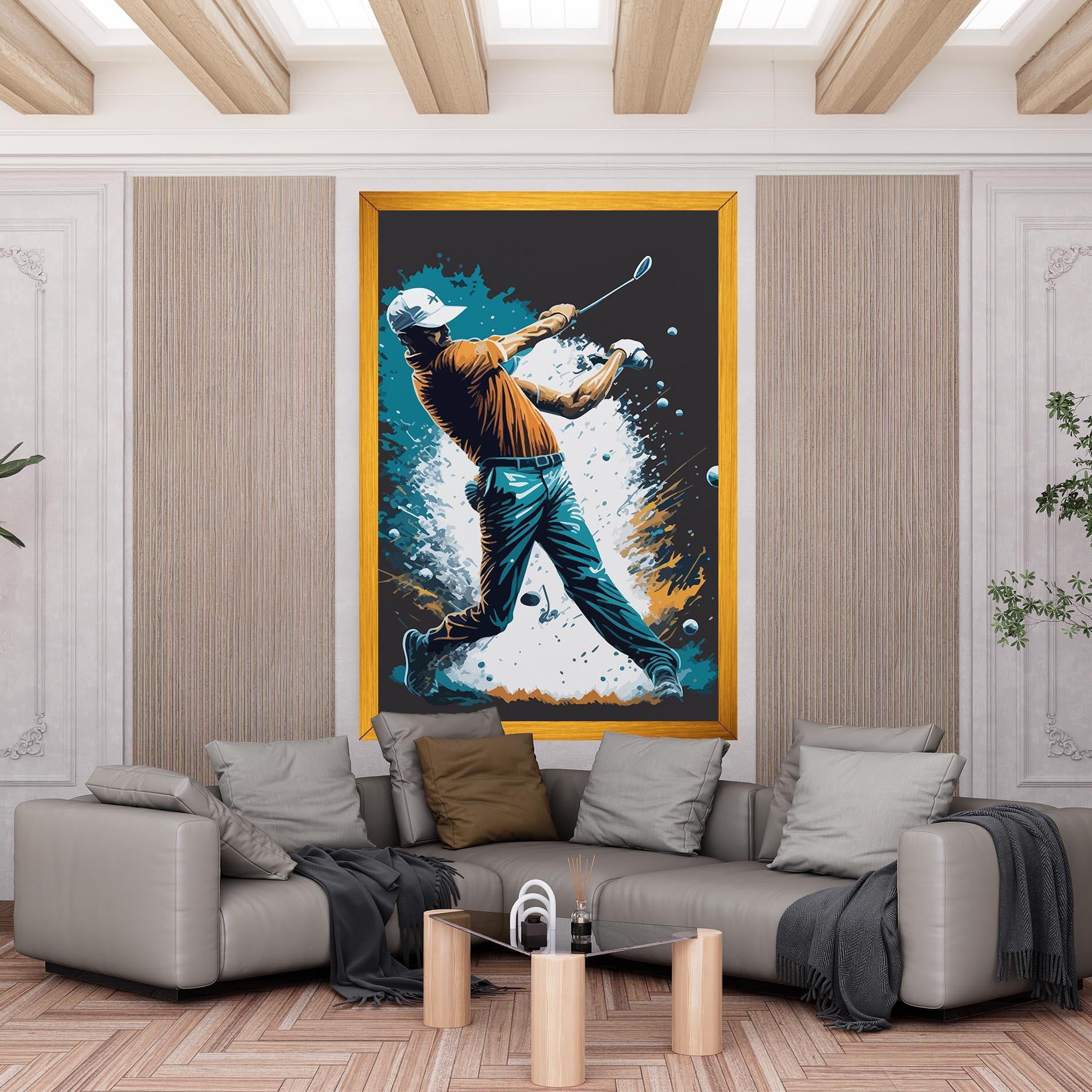 Tablou Canvas Golf On Grey mockup 6