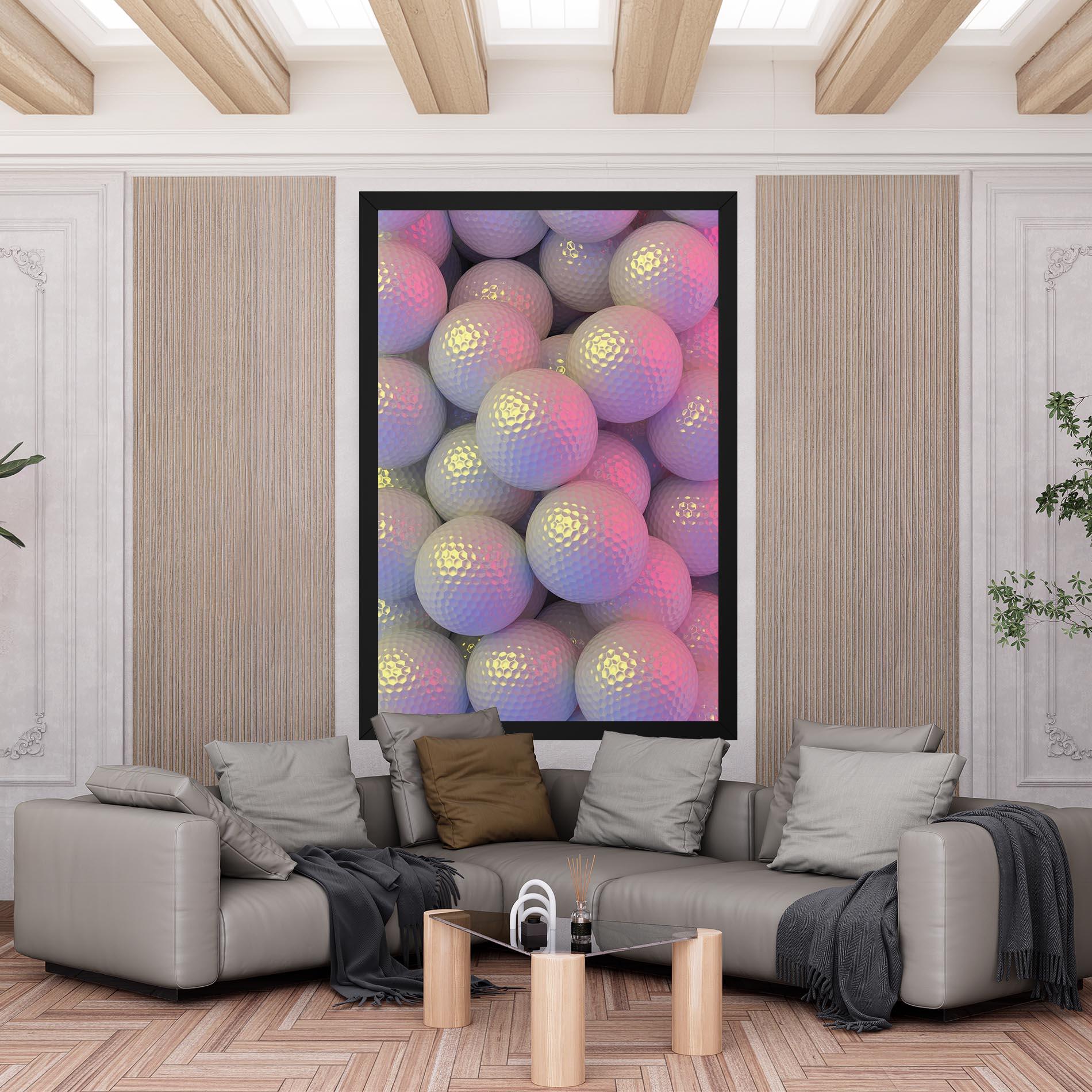 Tablou Canvas Purple Light Golf Ball mockup 6