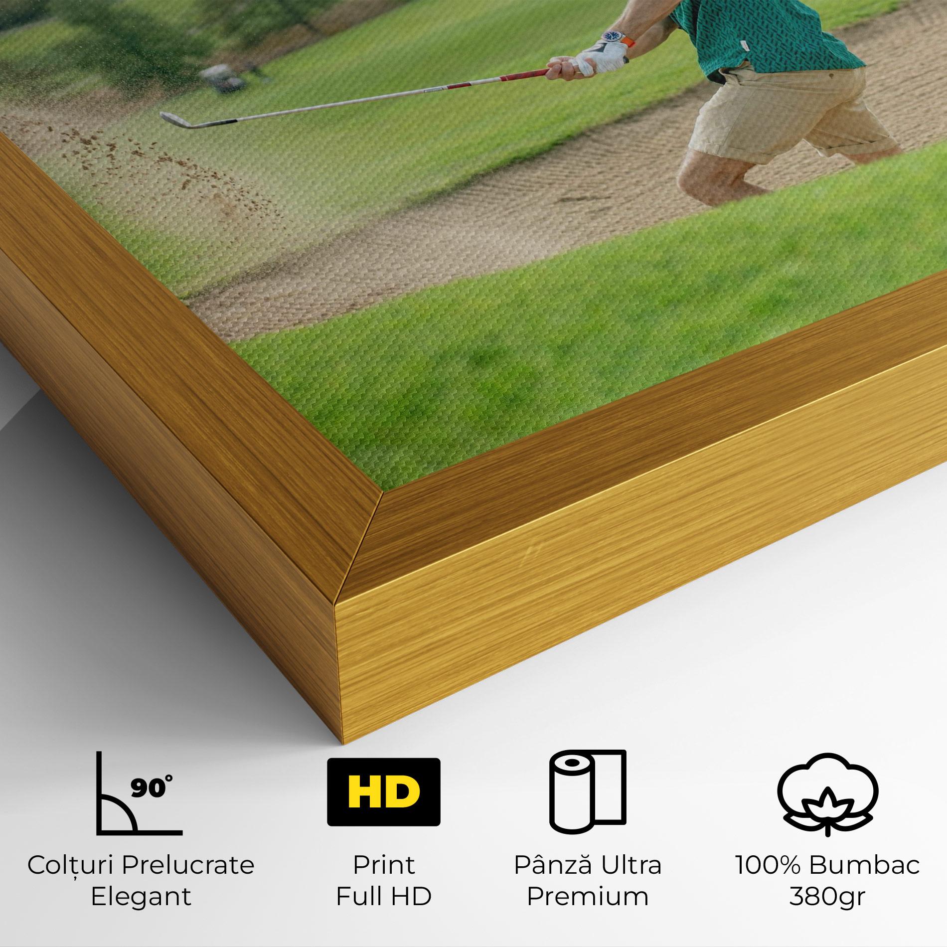 Tablou Canvas Green Tshirt Golf Player mockup 4