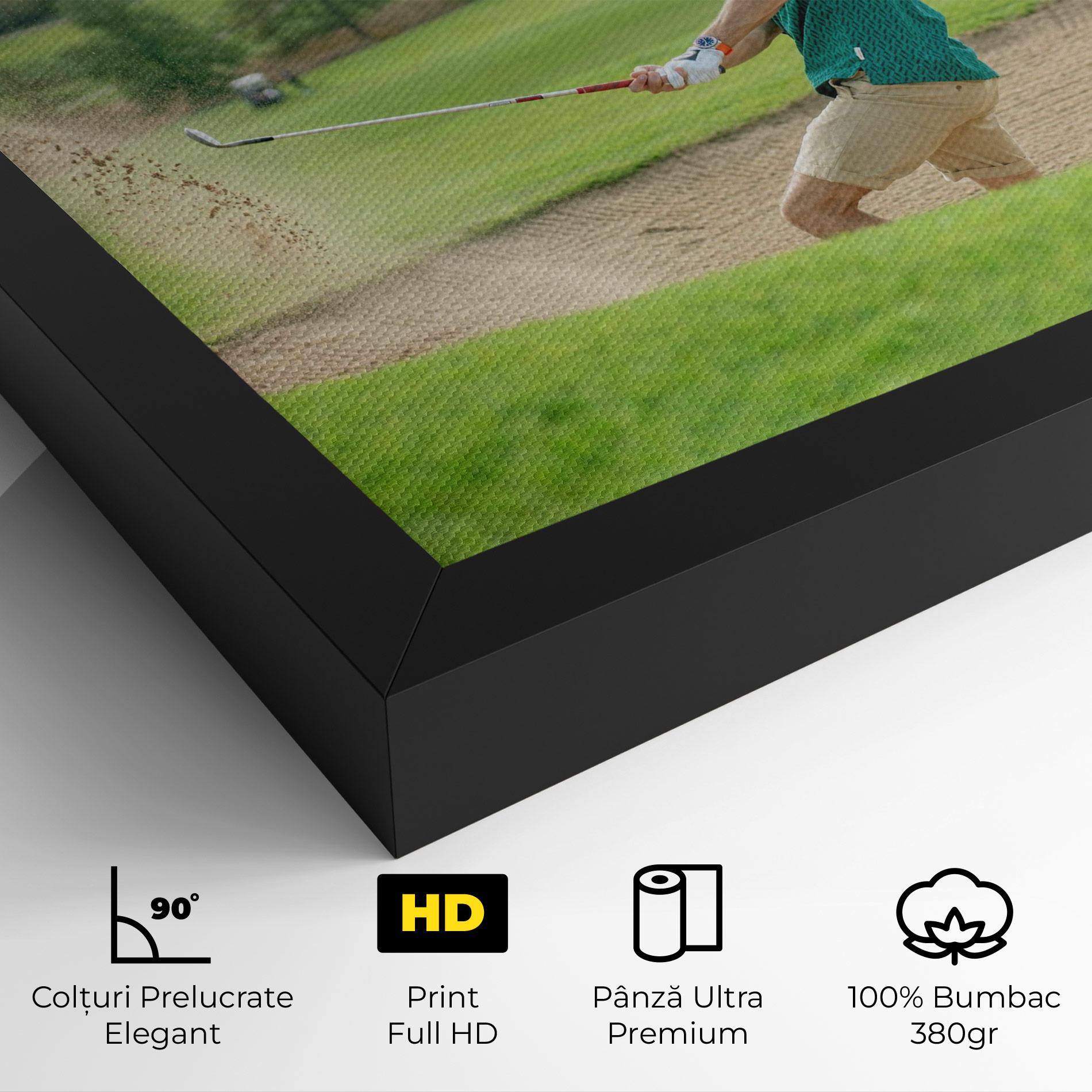 Tablou Canvas Green Tshirt Golf Player mockup 4