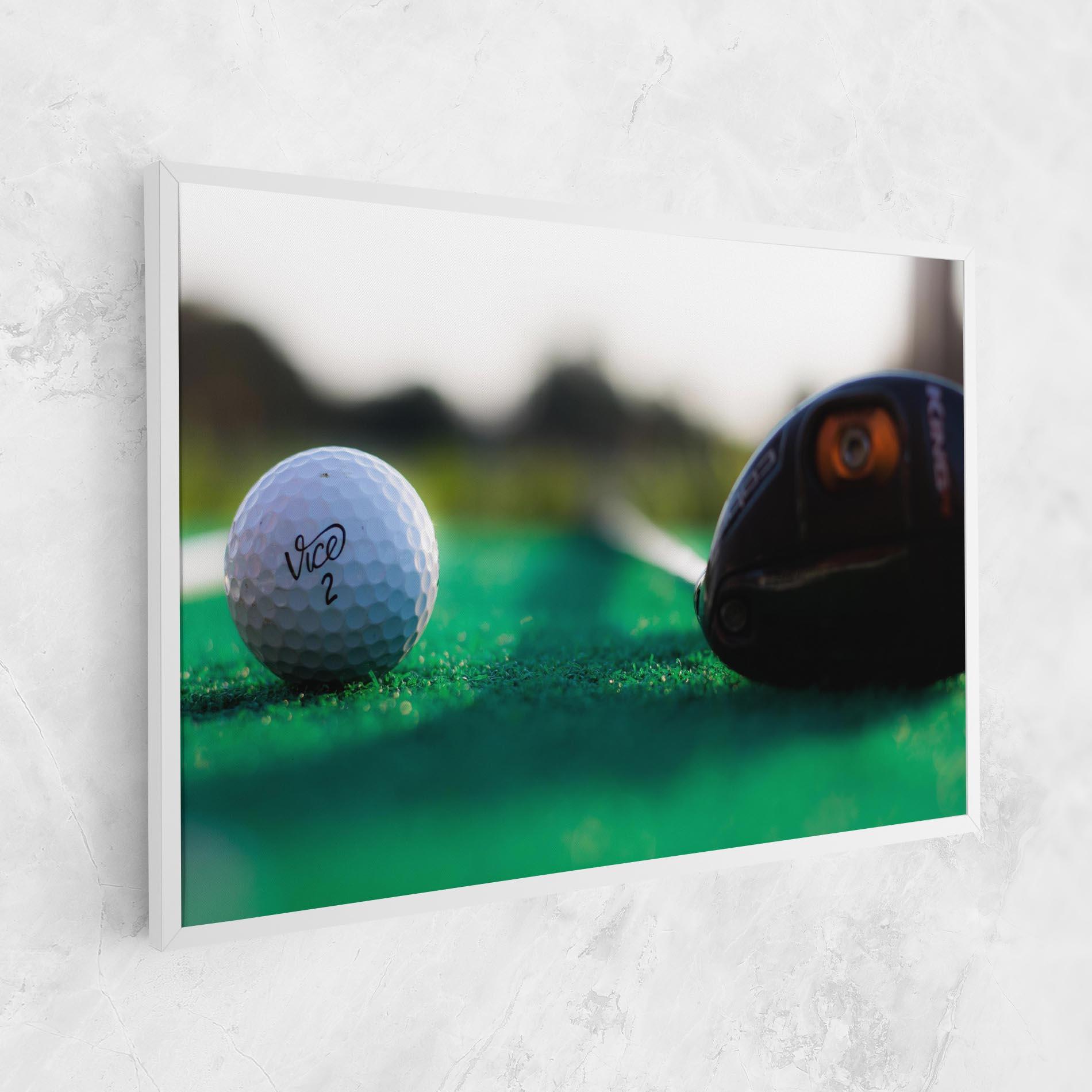 Tablou Canvas Green Grass Golf Ball mockup 1