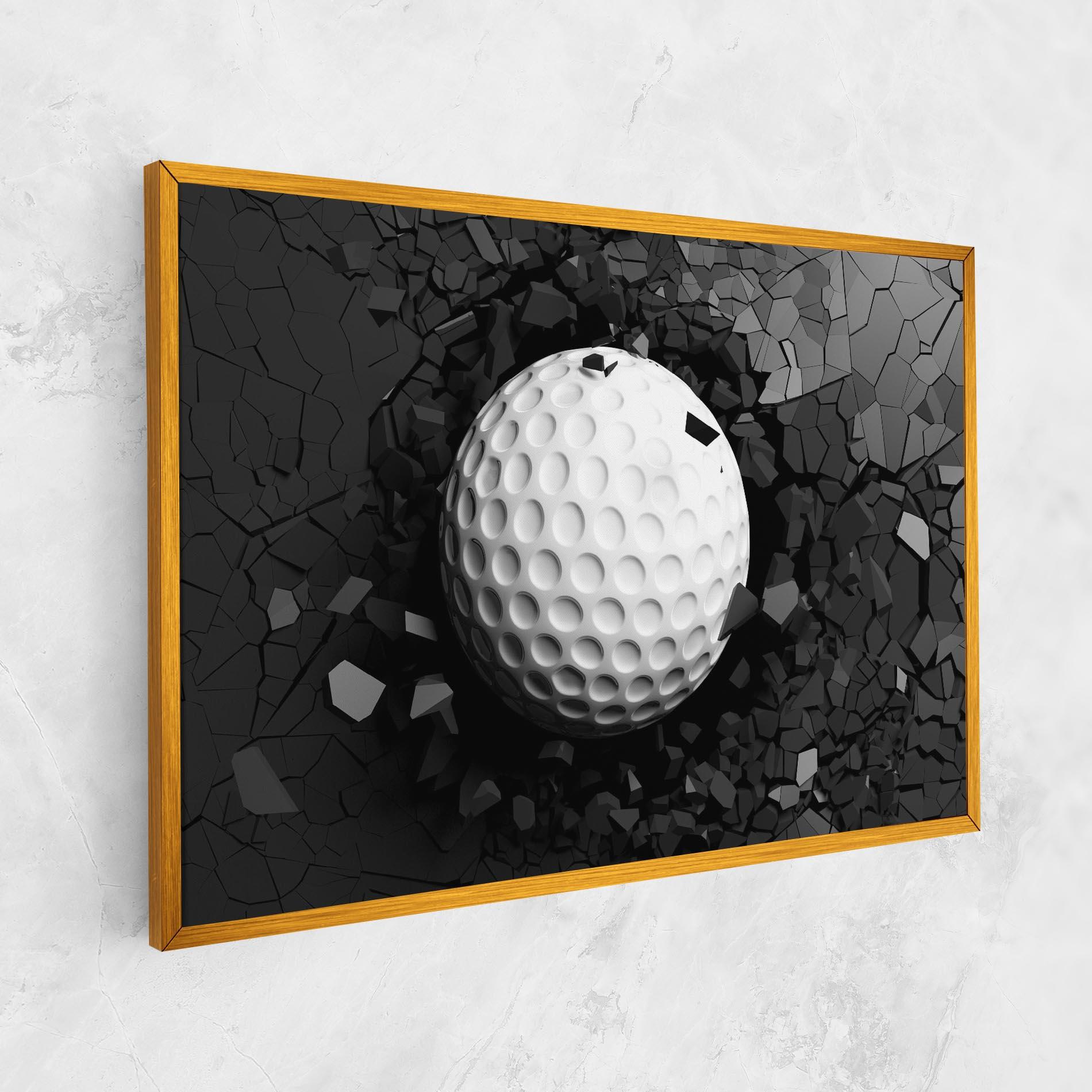 Tablou Canvas Black Wall Golf Ball mockup 1
