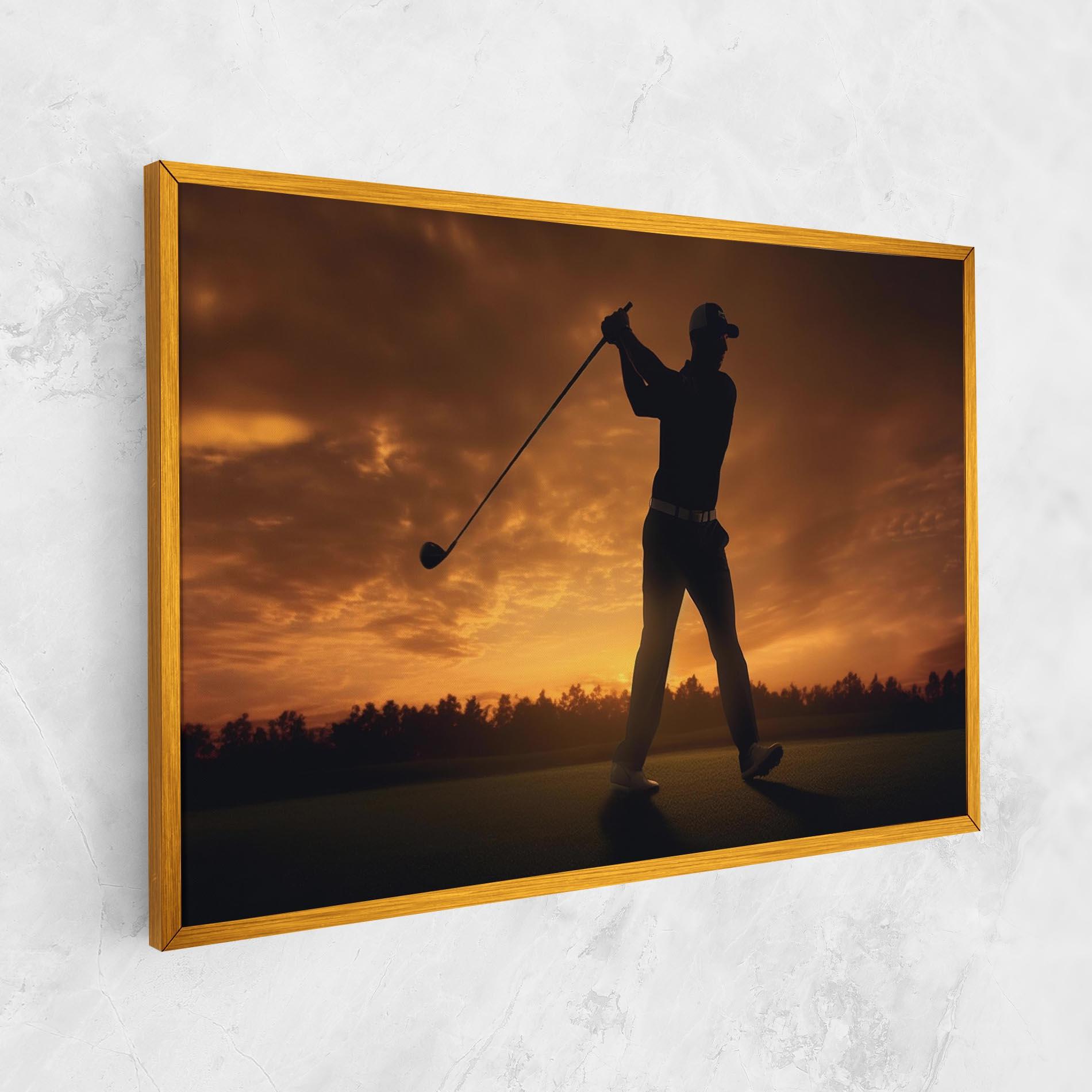 Tablou Canvas Golf Course Sunset mockup 1
