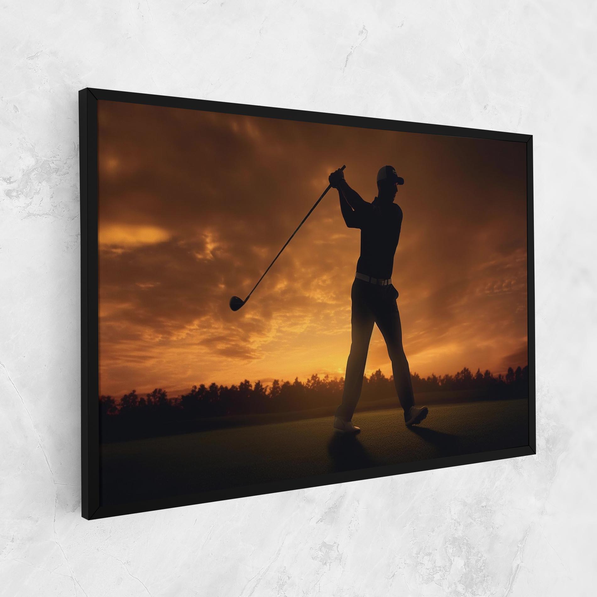 Tablou Canvas Golf Course Sunset mockup 1