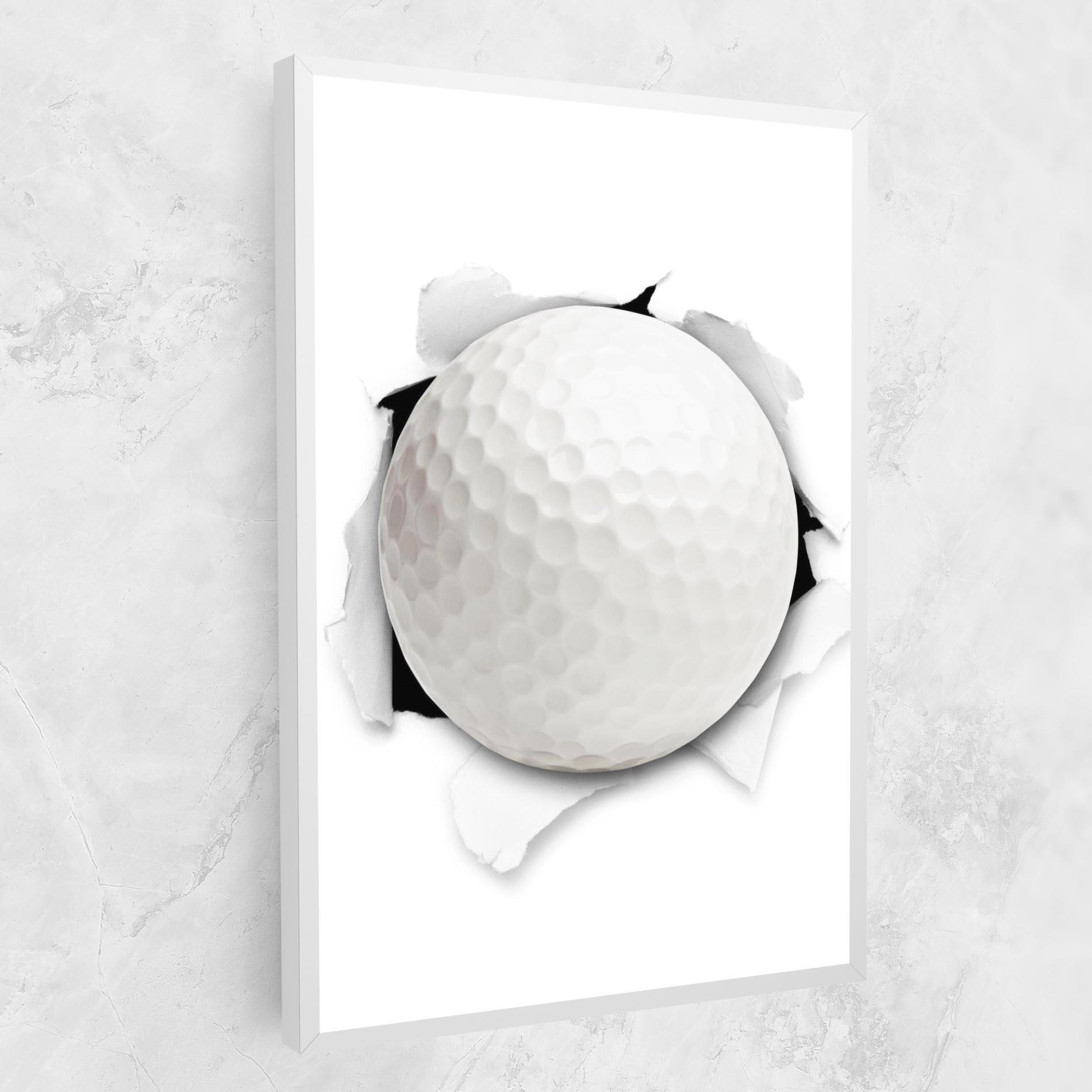 Tablou Canvas Golf Ball Bursting Hole mockup 1
