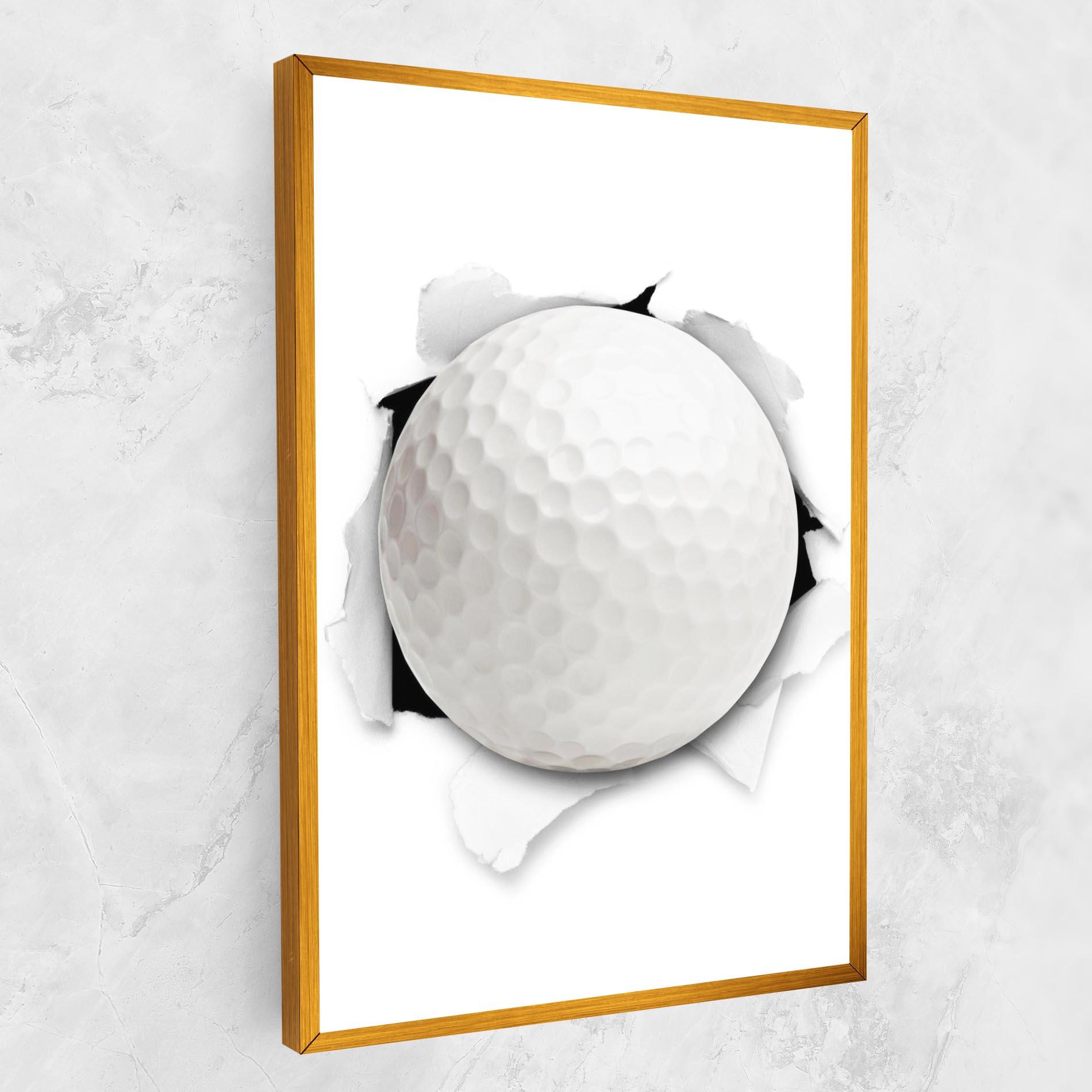 Tablou Canvas Golf Ball Bursting Hole mockup 1