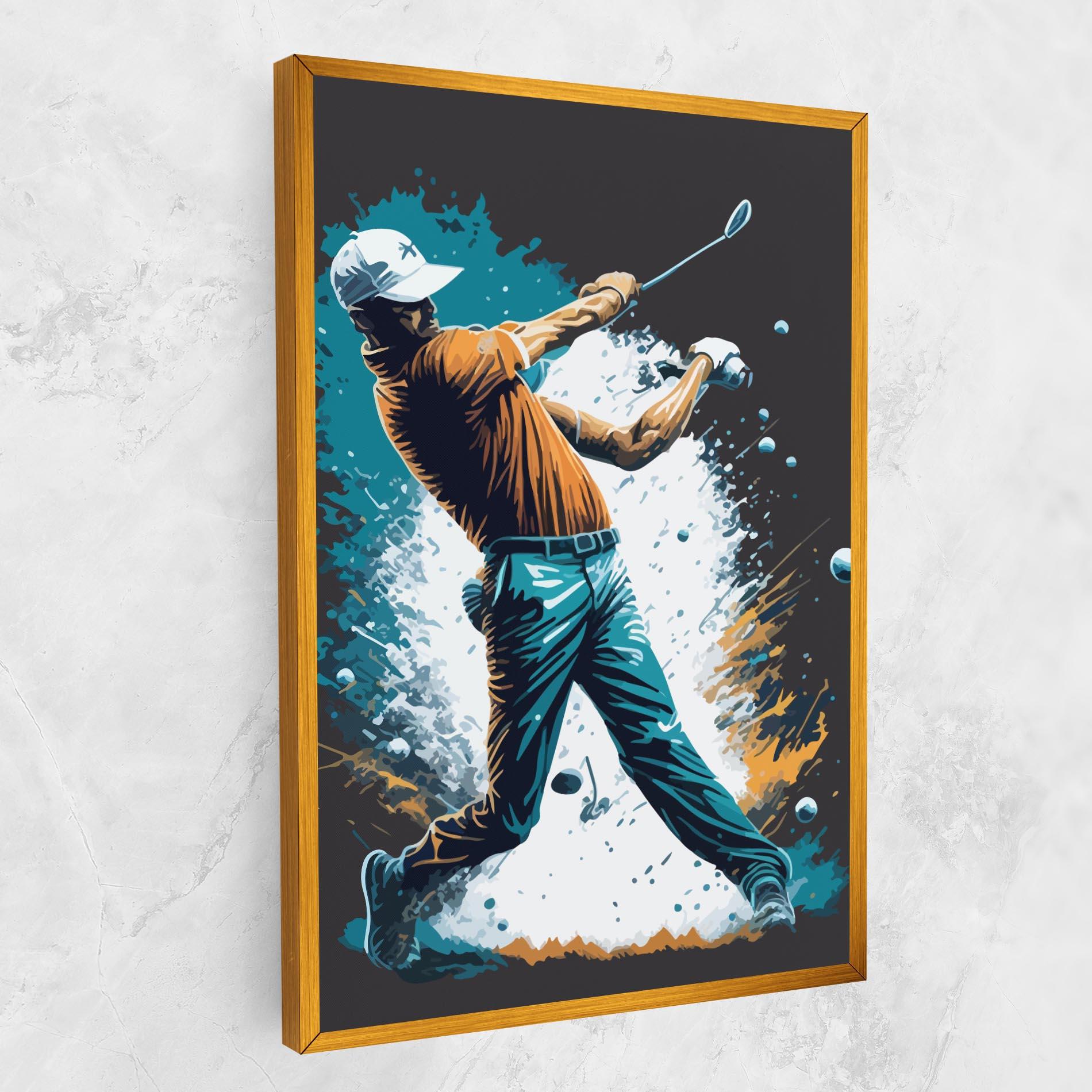 Tablou Canvas Golf On Grey mockup 1