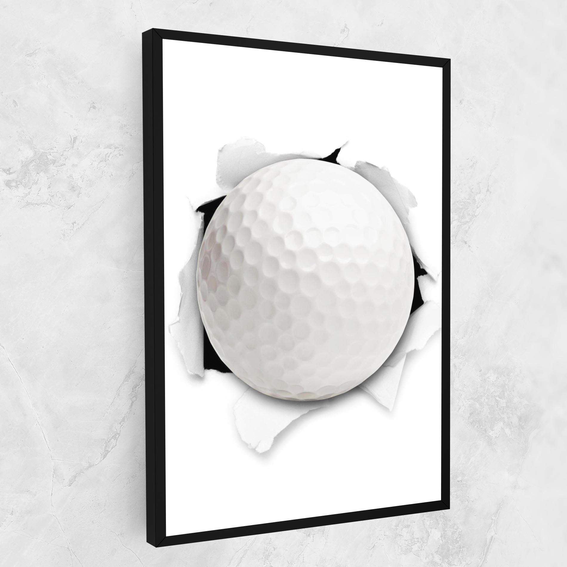 Tablou Canvas Golf Ball Bursting Hole mockup 1