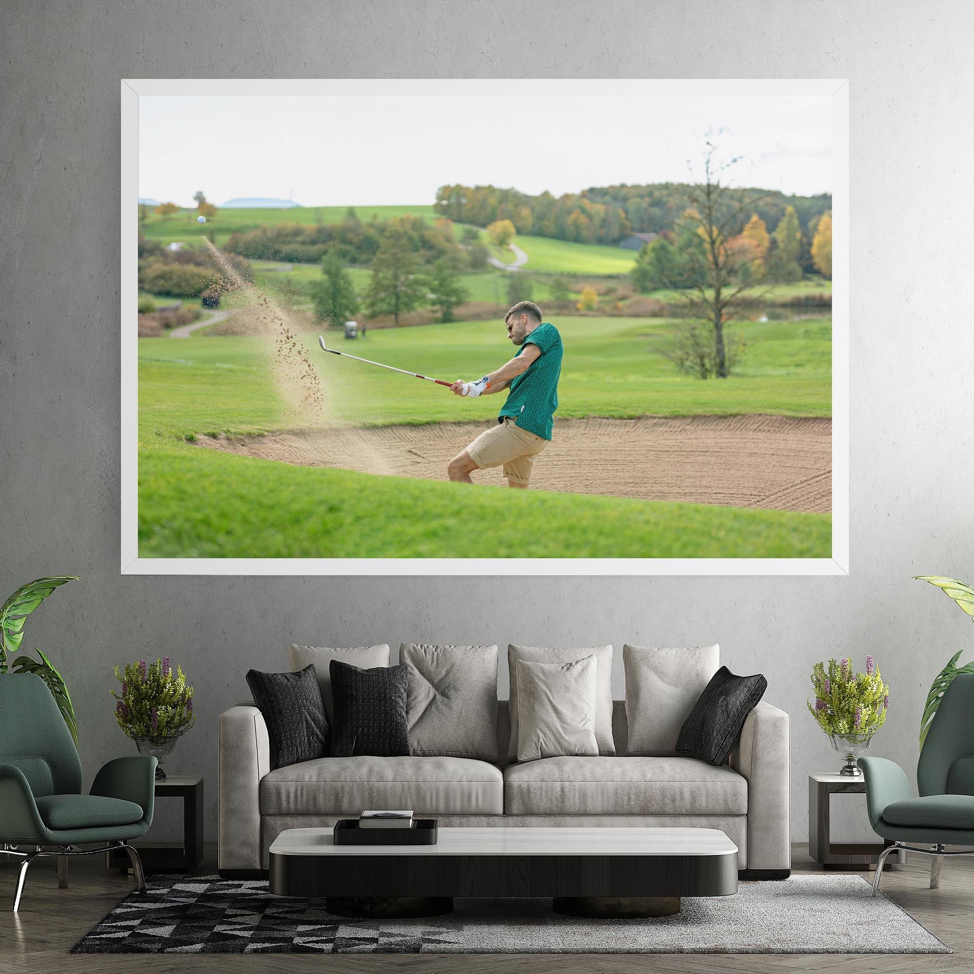 Tablou Canvas Green Tshirt Golf Player mockup 7