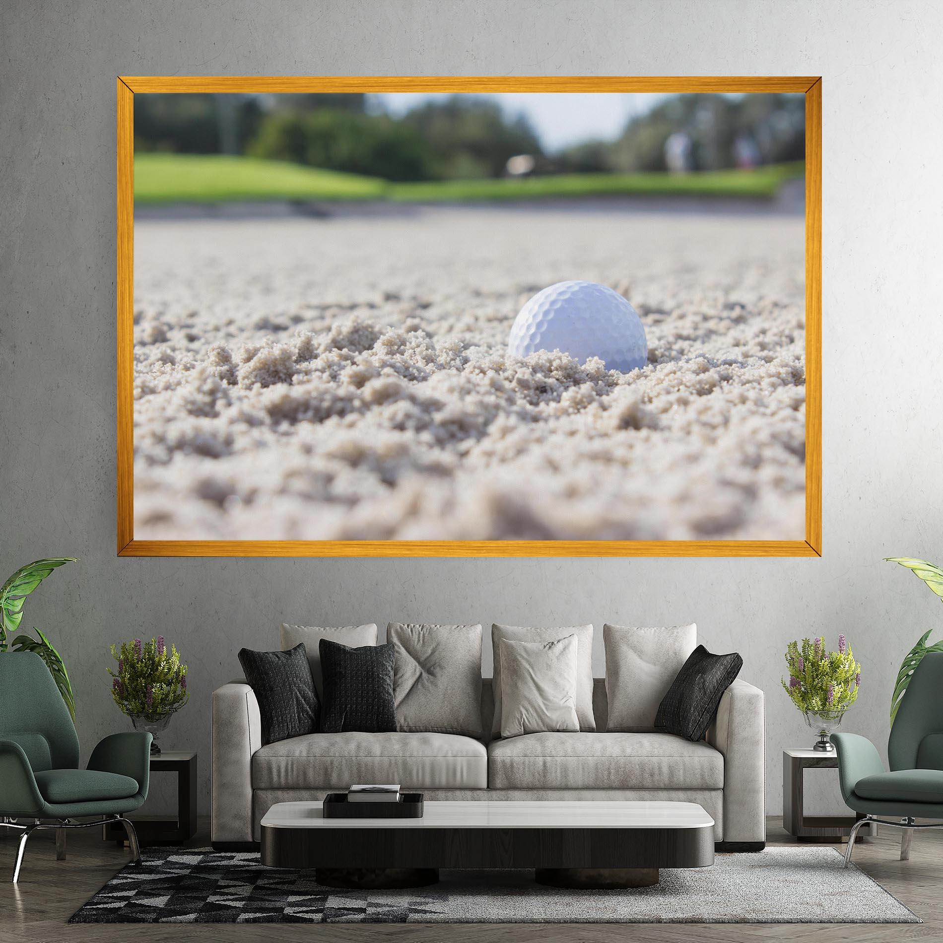 Tablou Canvas Golf Ball In Sand mockup 7