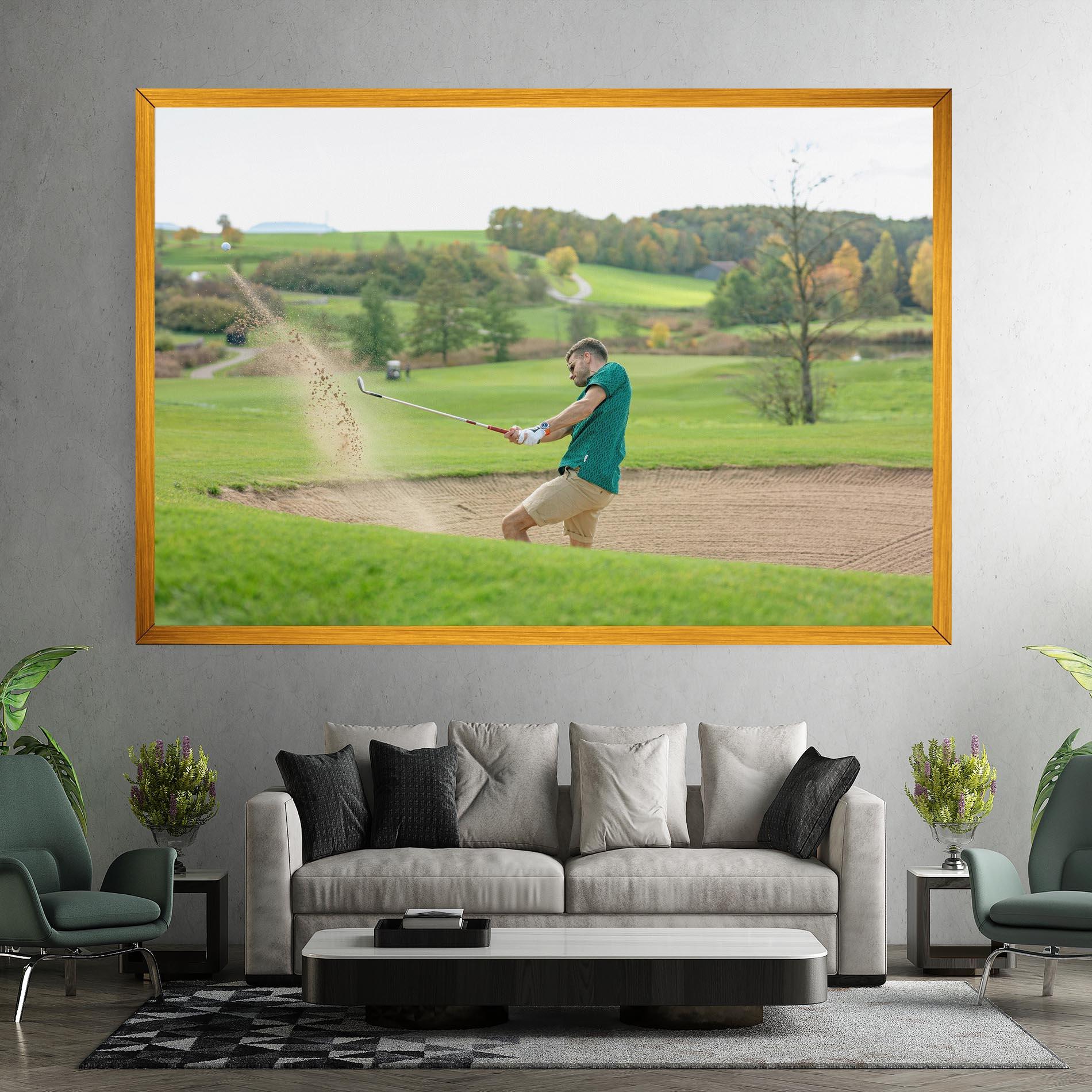 Tablou Canvas Green Tshirt Golf Player mockup 7
