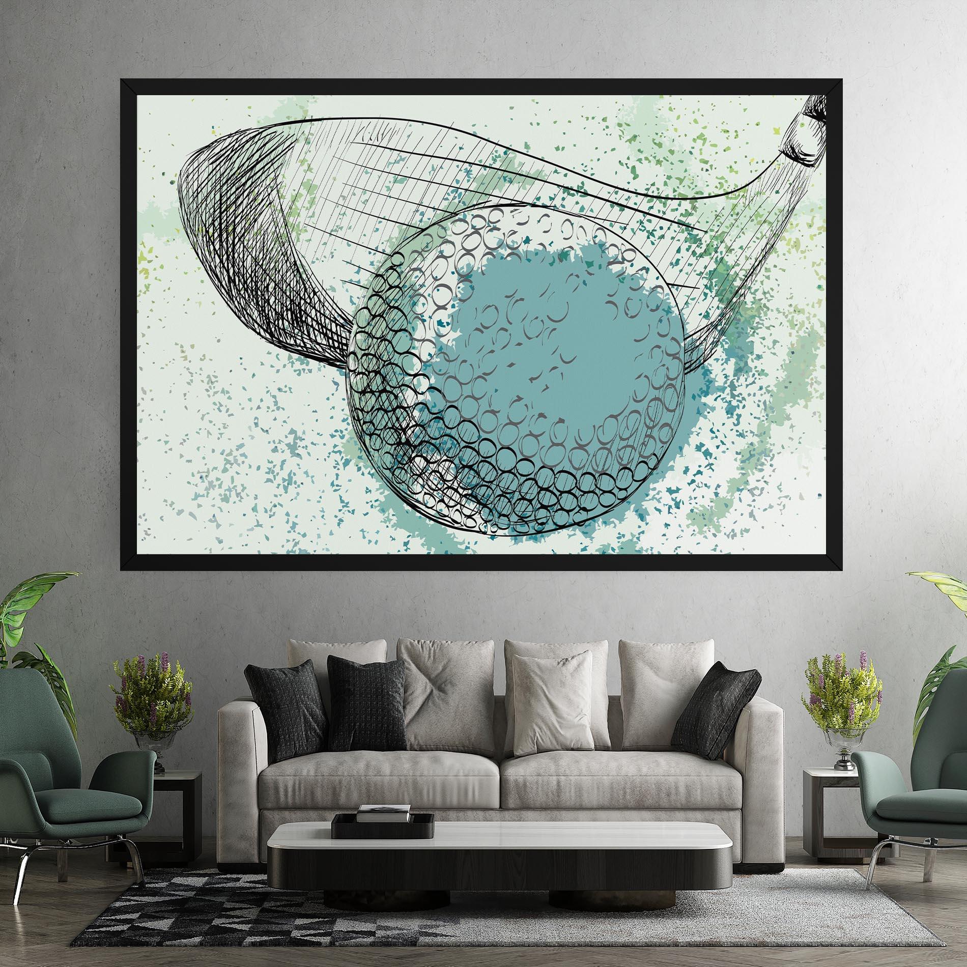 Tablou Canvas Blue Golf mockup 7