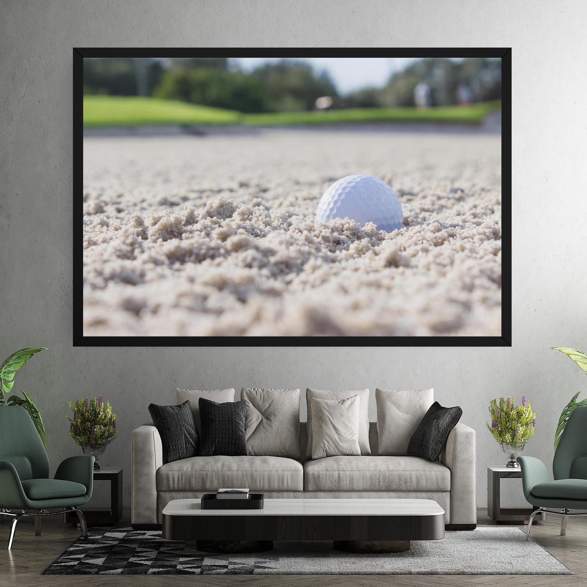 Tablou Canvas Golf Ball In Sand mockup 7