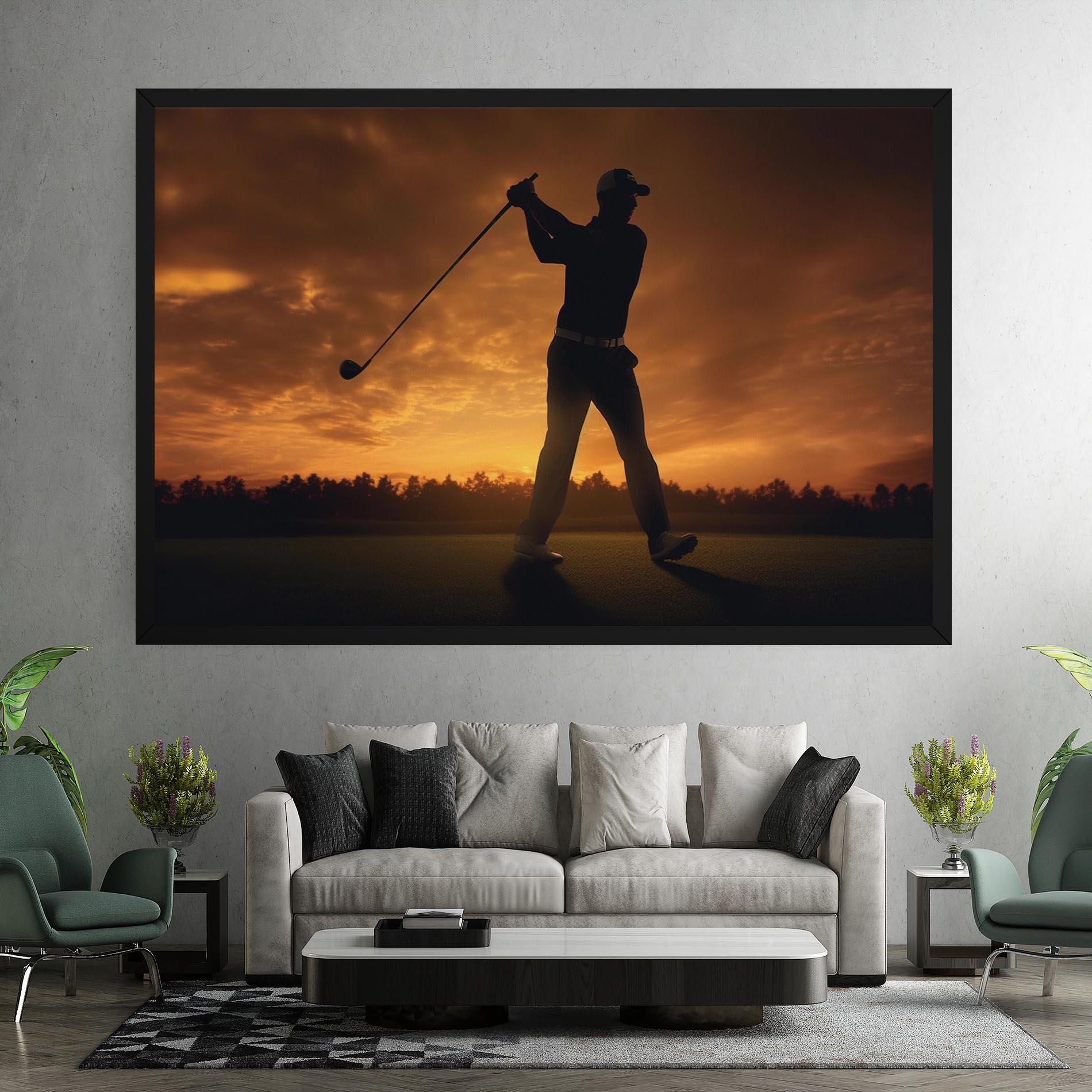 Tablou Canvas Golf Course Sunset mockup 7