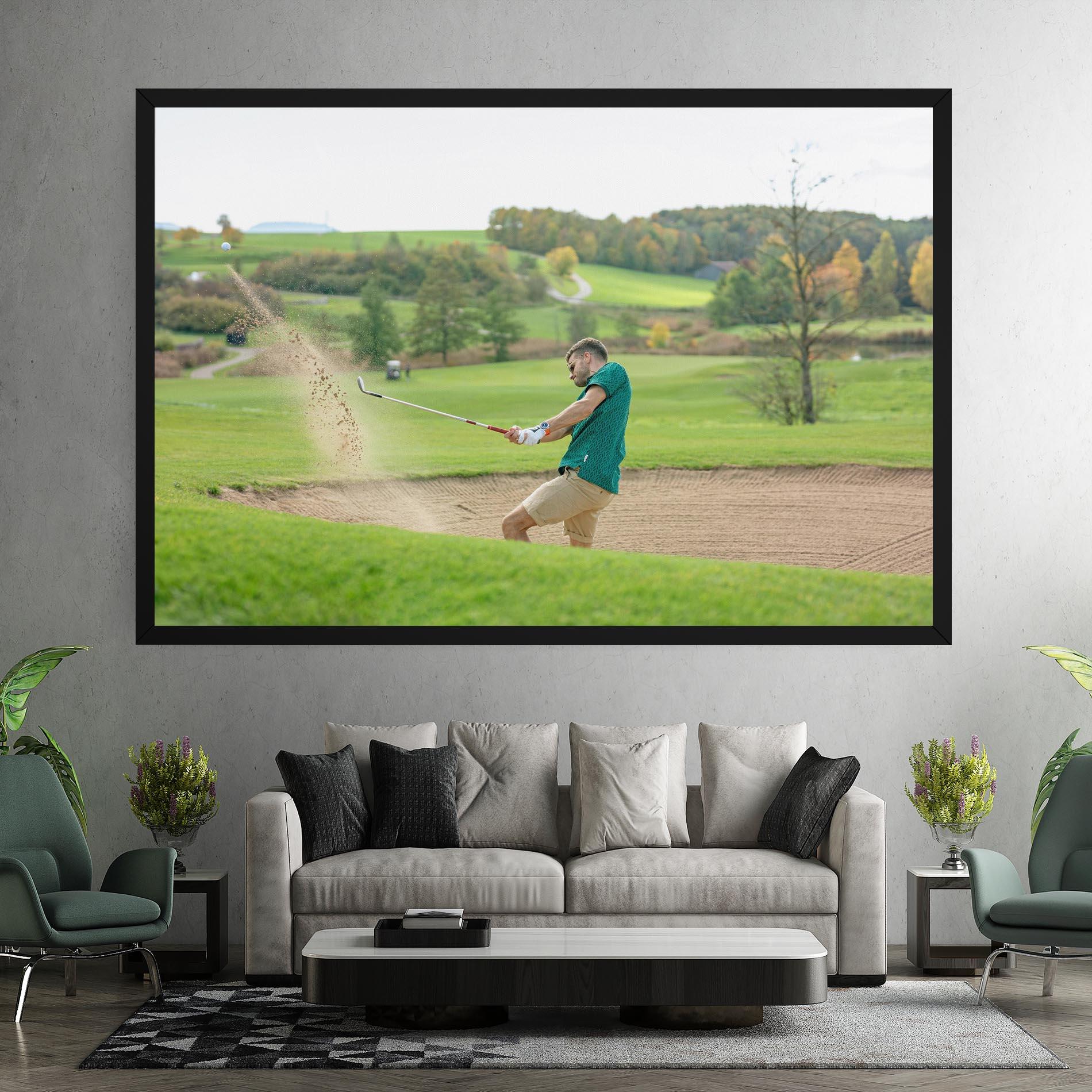 Tablou Canvas Green Tshirt Golf Player mockup 7