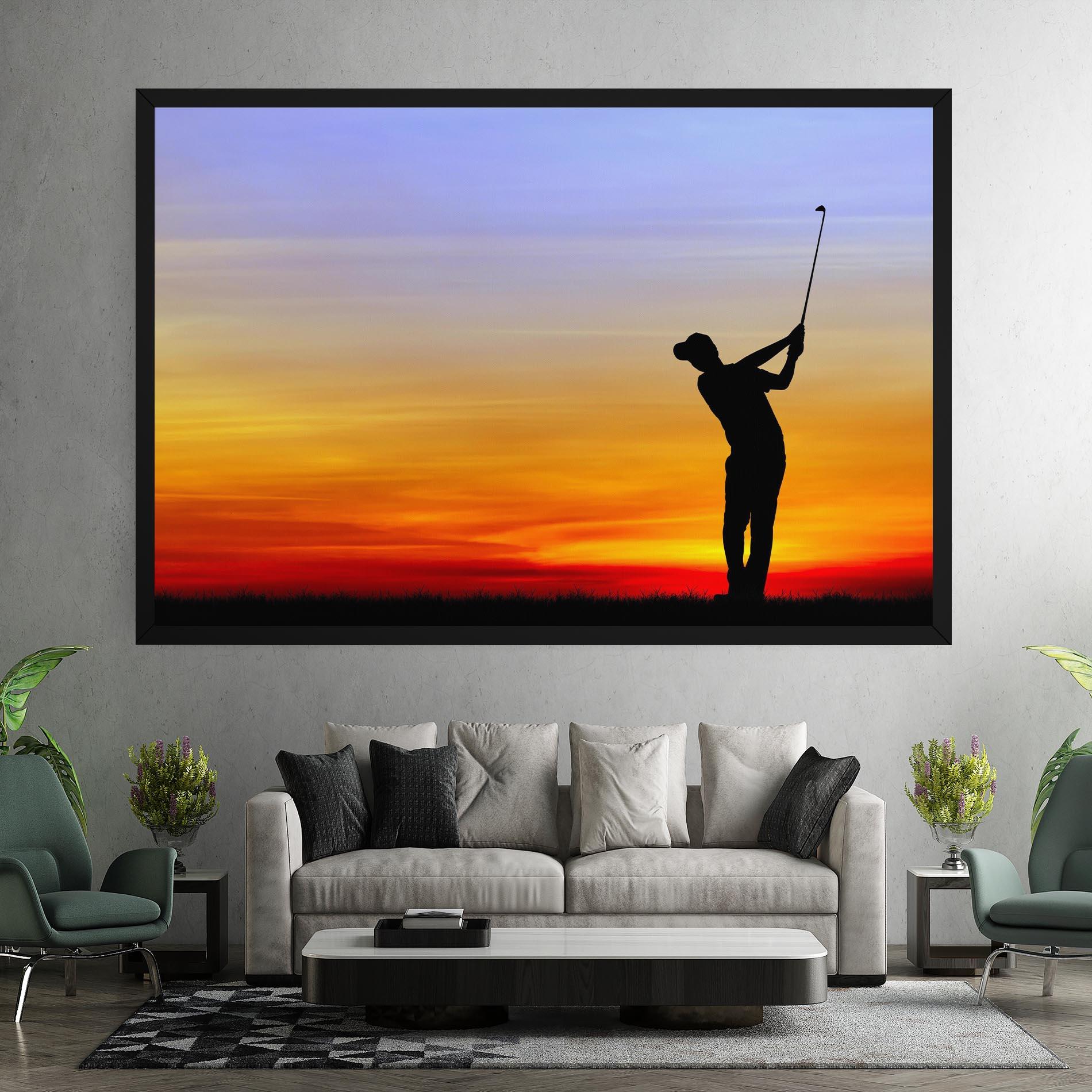 Tablou Canvas Playing Golf Sunrise mockup 7