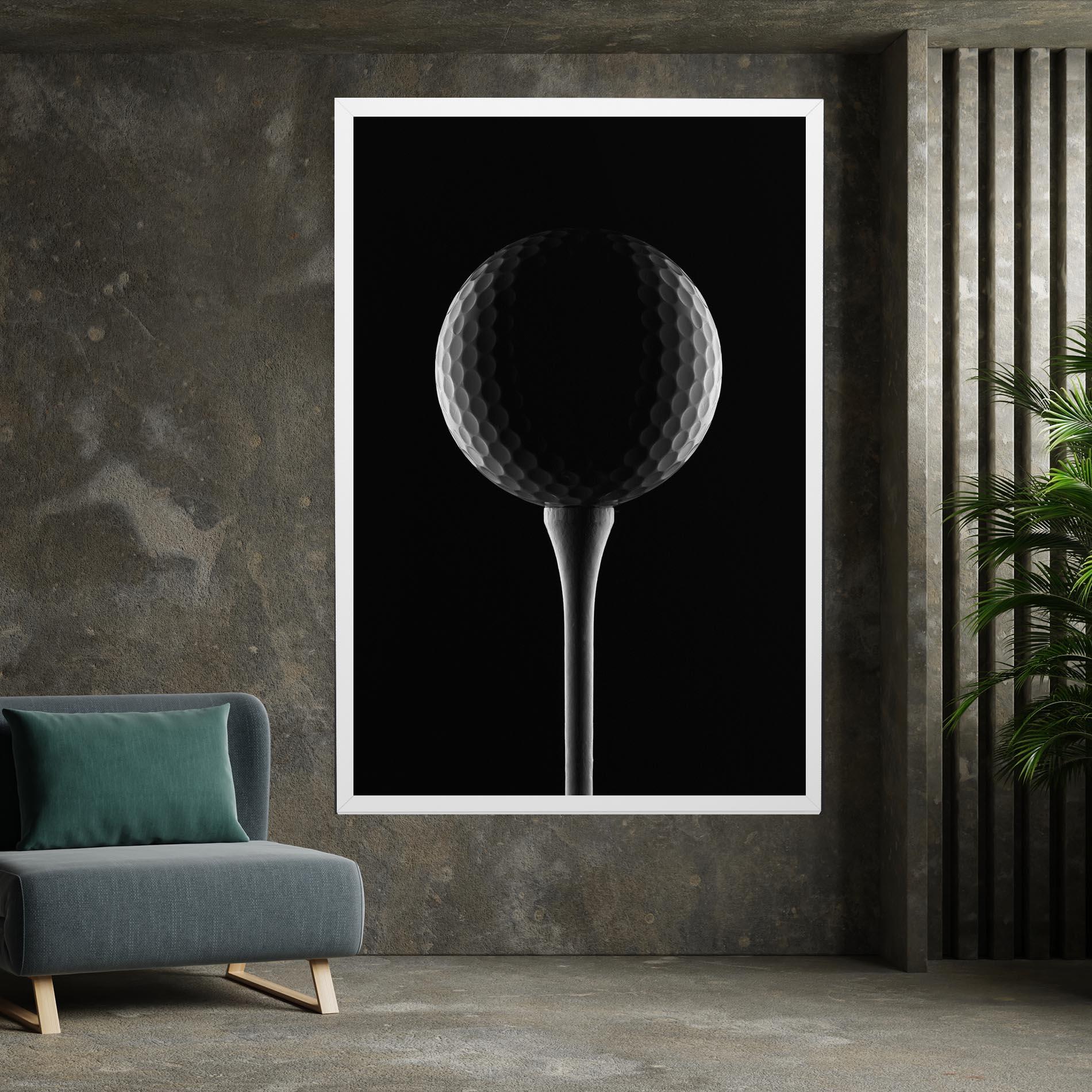 Tablou Canvas Golf Ball Black mockup 7