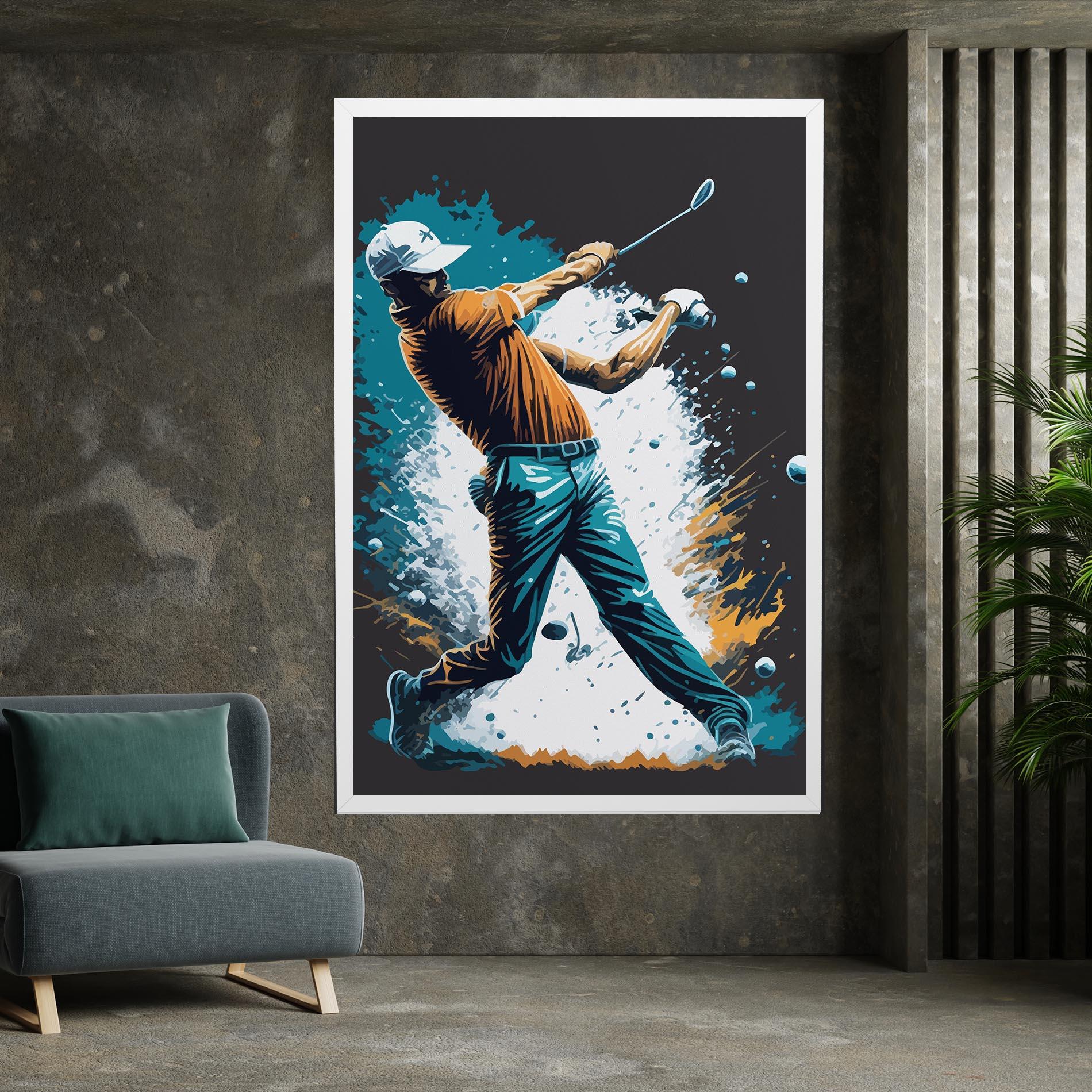 Tablou Canvas Golf On Grey mockup 7